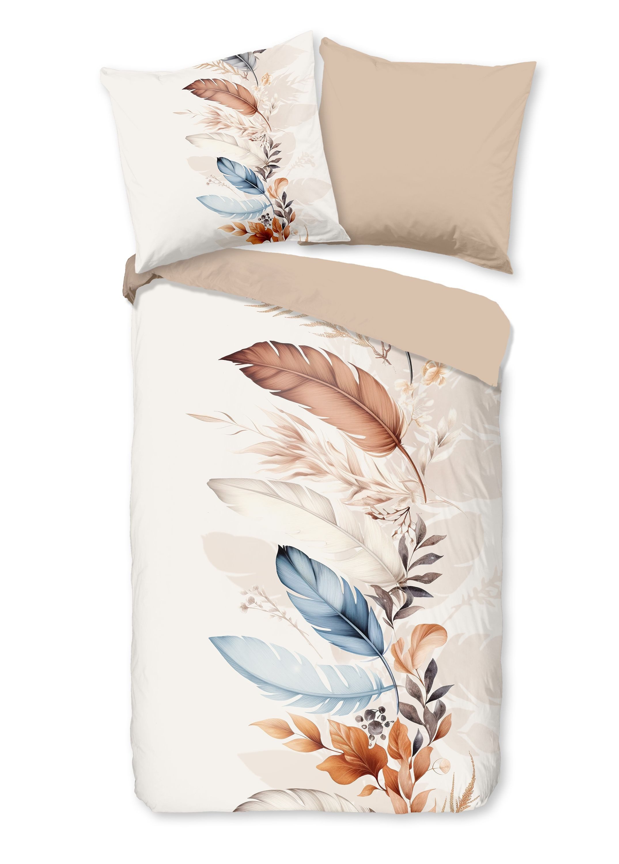 good morning Bettwäsche Baumwolle, Renforcé, 2 teilig, Federn, beige günstig online kaufen