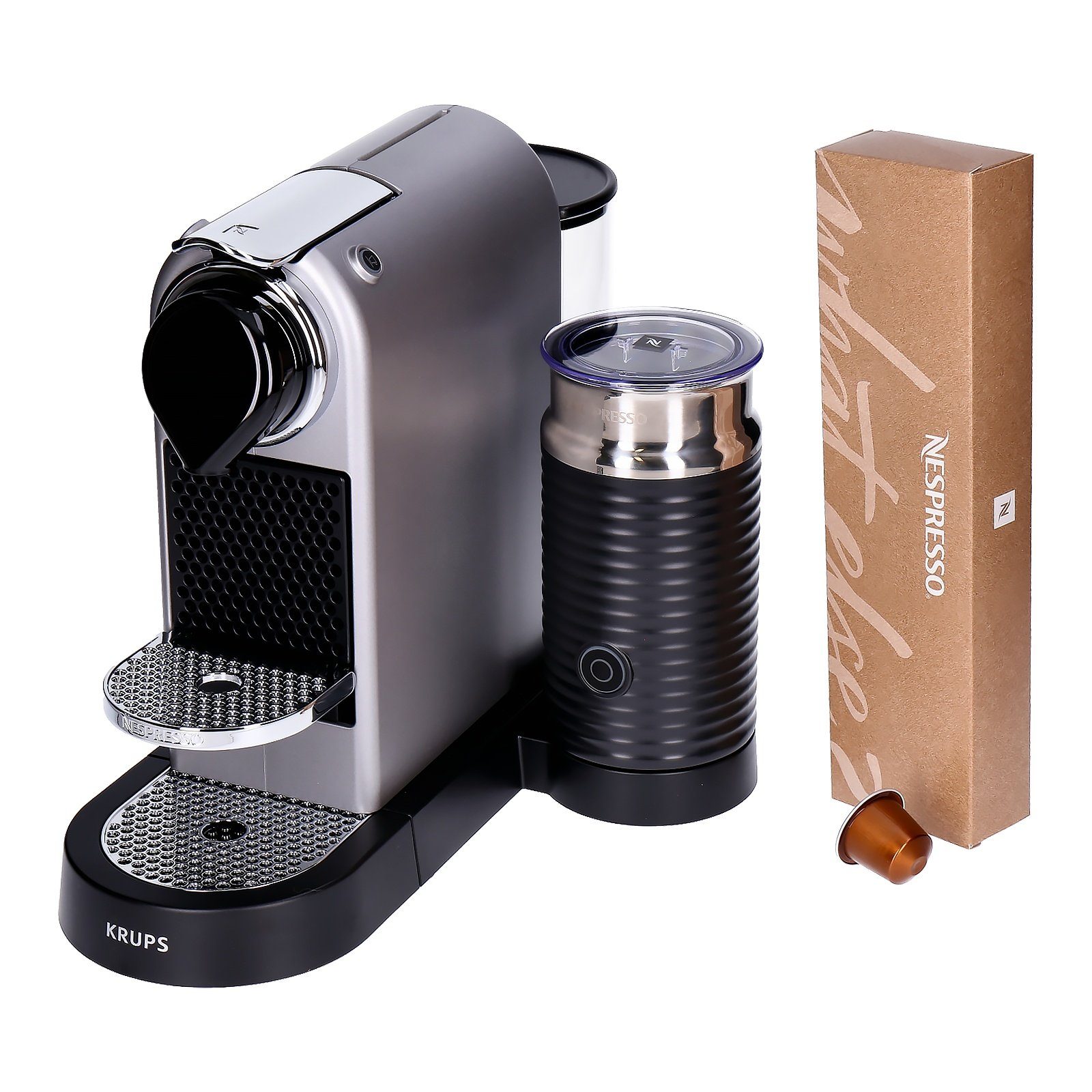 Nespresso Kapselmaschine XN761B Nespresso Citiz&Milk Kaffeekapsel maschine mit integriertem Milchaufschäumer