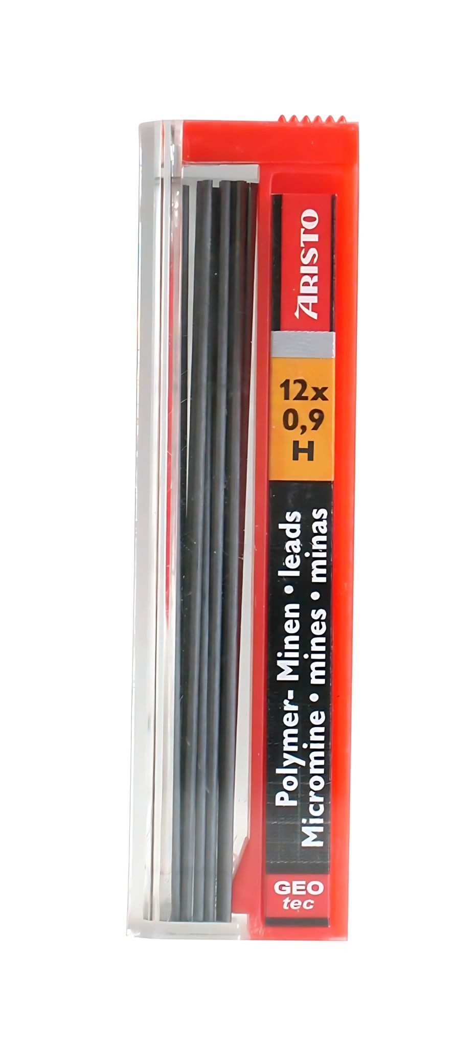 ARISTO Druckbleistift Aristo Feinminen Hi-Polymer 0.9 H, Dose mit 12 Minen