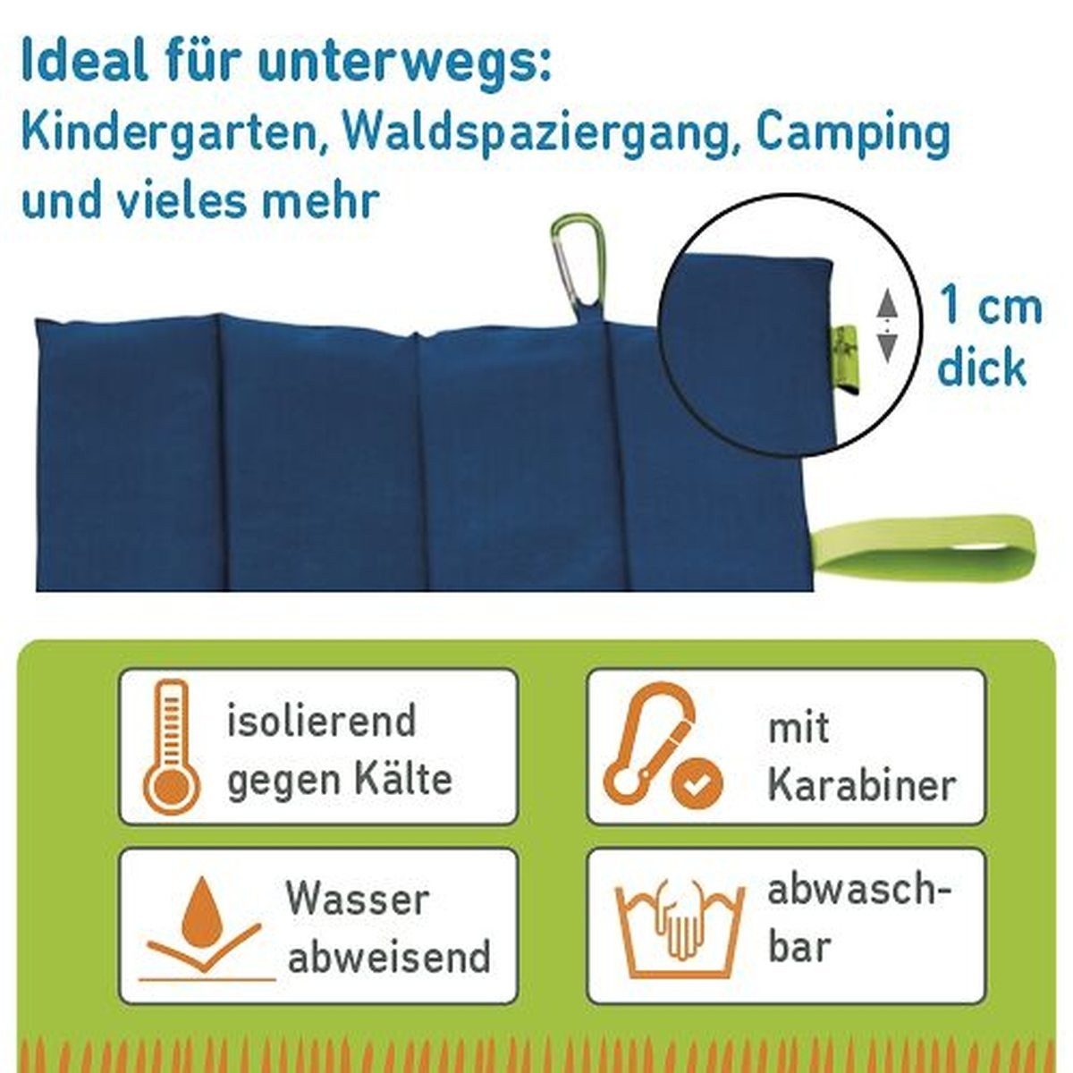 Moses. Verlag Sitzkissen Sitzmatte faltbar, leicht & wasserabweisend, für Camping, Spielplatz – Bild 4 von 4
