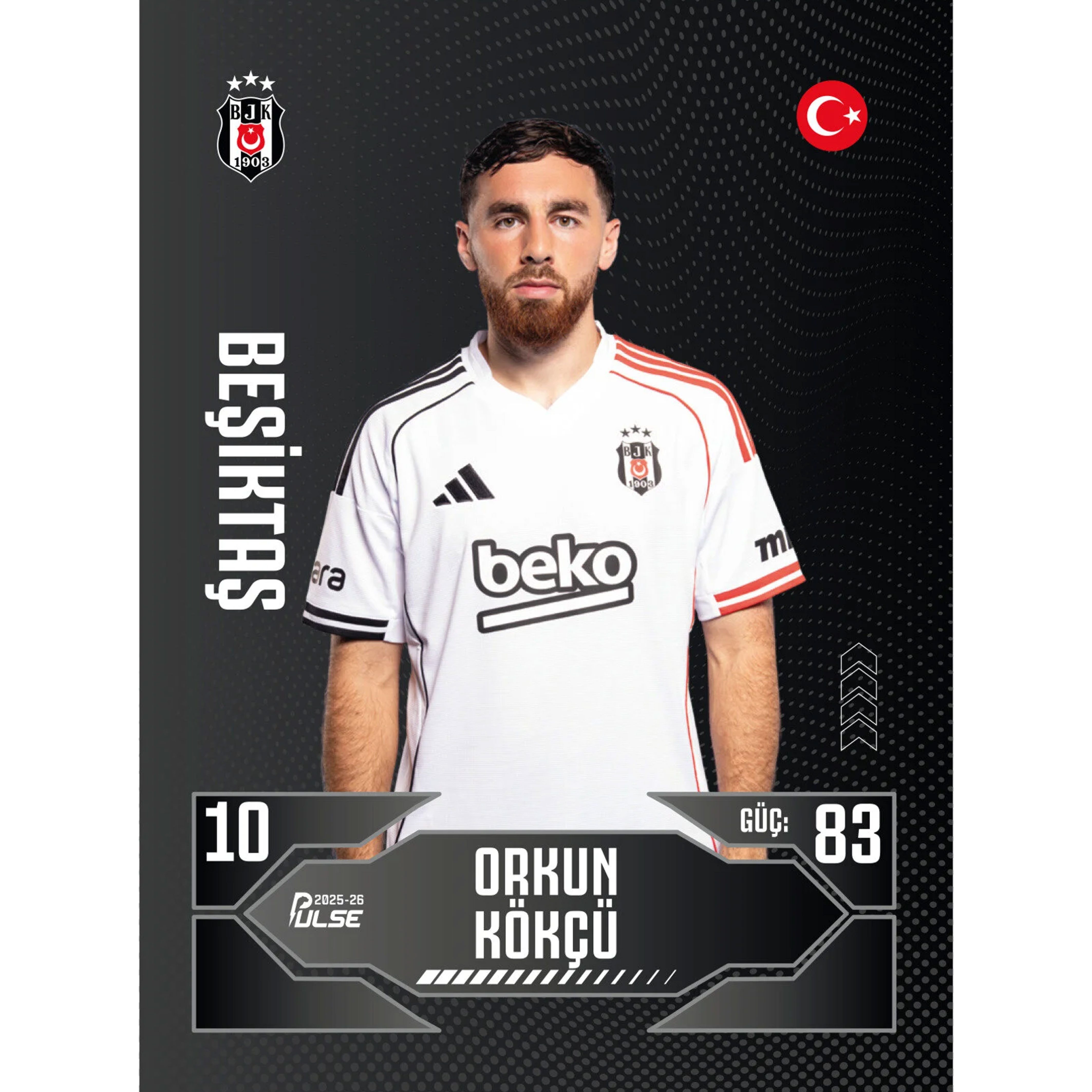 Jungengel Sammelkarte Besiktas 2025/2026 Fußballkarten Spielkarten Sammelbox 10x Karten BJK, Offiziell lizenziertes Fußball Sammelkarten Set 10 Karten Box