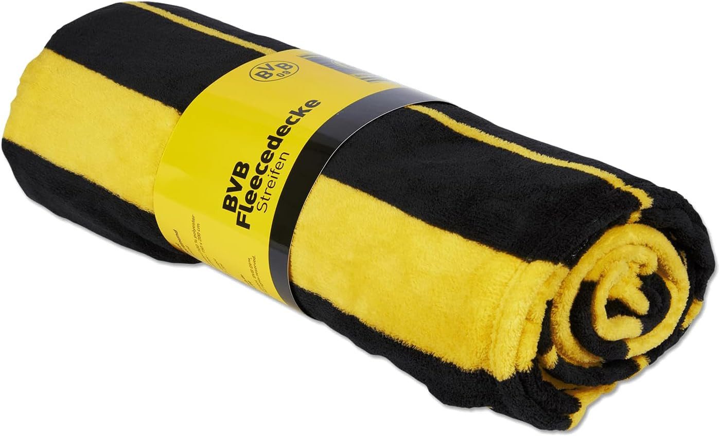 BVB MERCHANDISING Tagesdecke BVB Fleecedecke Streifen günstig online kaufen