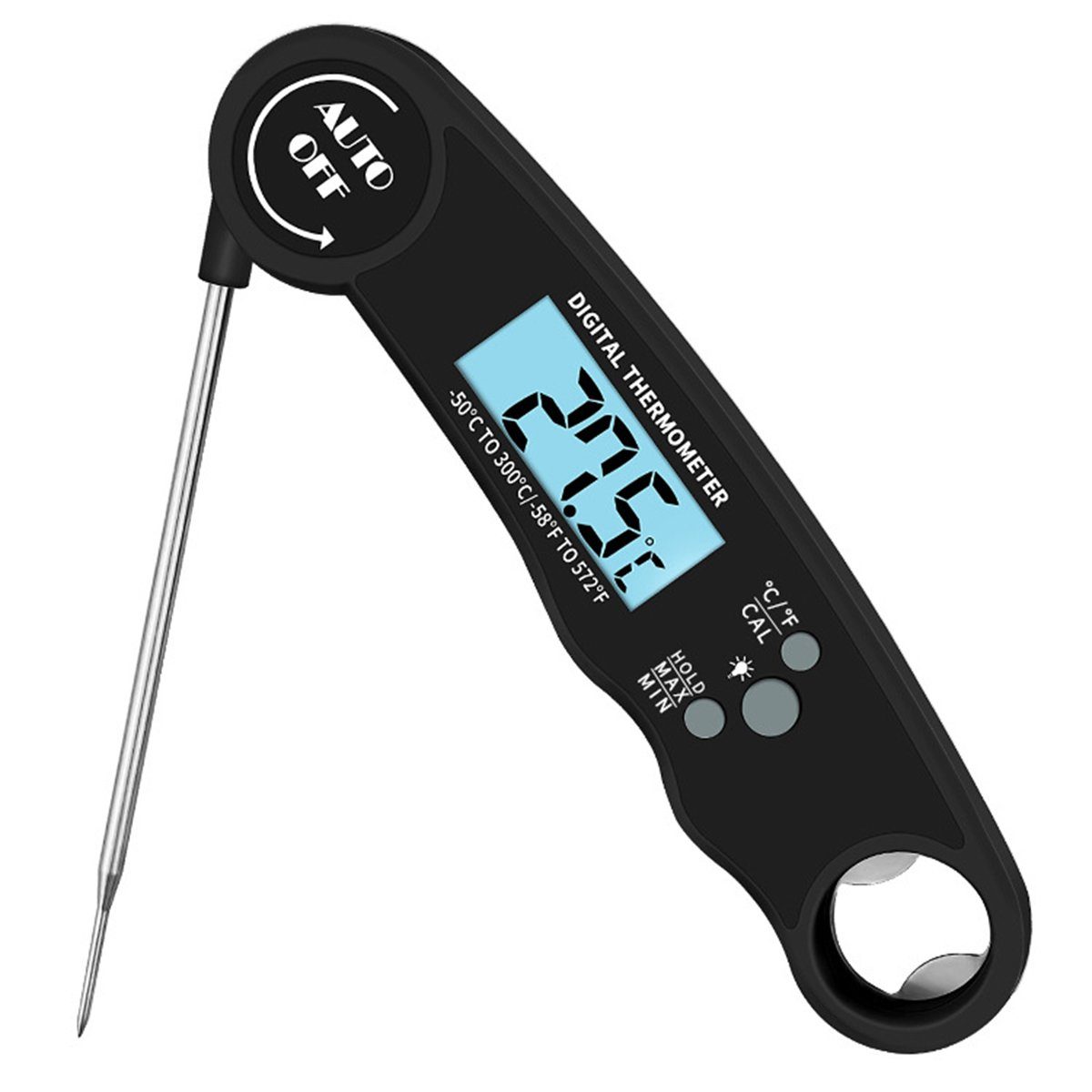 KÜLER Bratenthermometer Bratenthermometer digital Fleischthermometer Küchenthermometer, IPX6, Grillthermometer mit LCD-Bildschirm für Grill/Fleisch/Öl