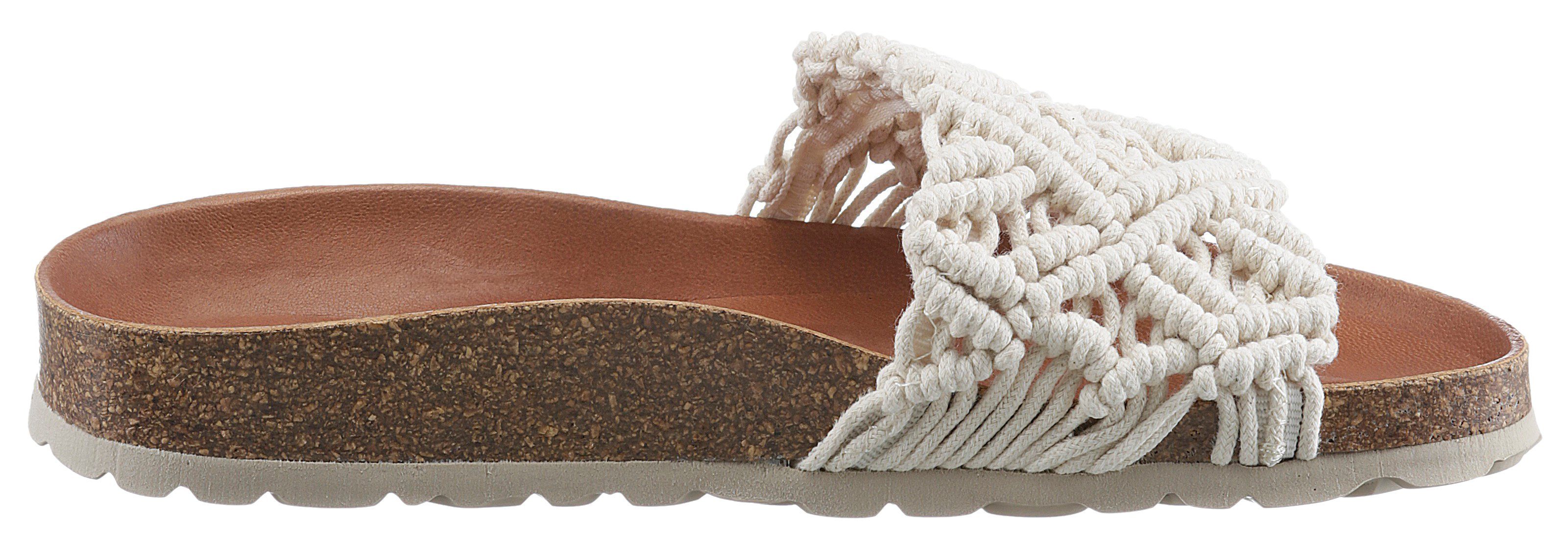 VERBENAS Raga Knots Digital Pantoffel Sommerschuh, Schlappen, Hausschuh in gehäkeltem Look