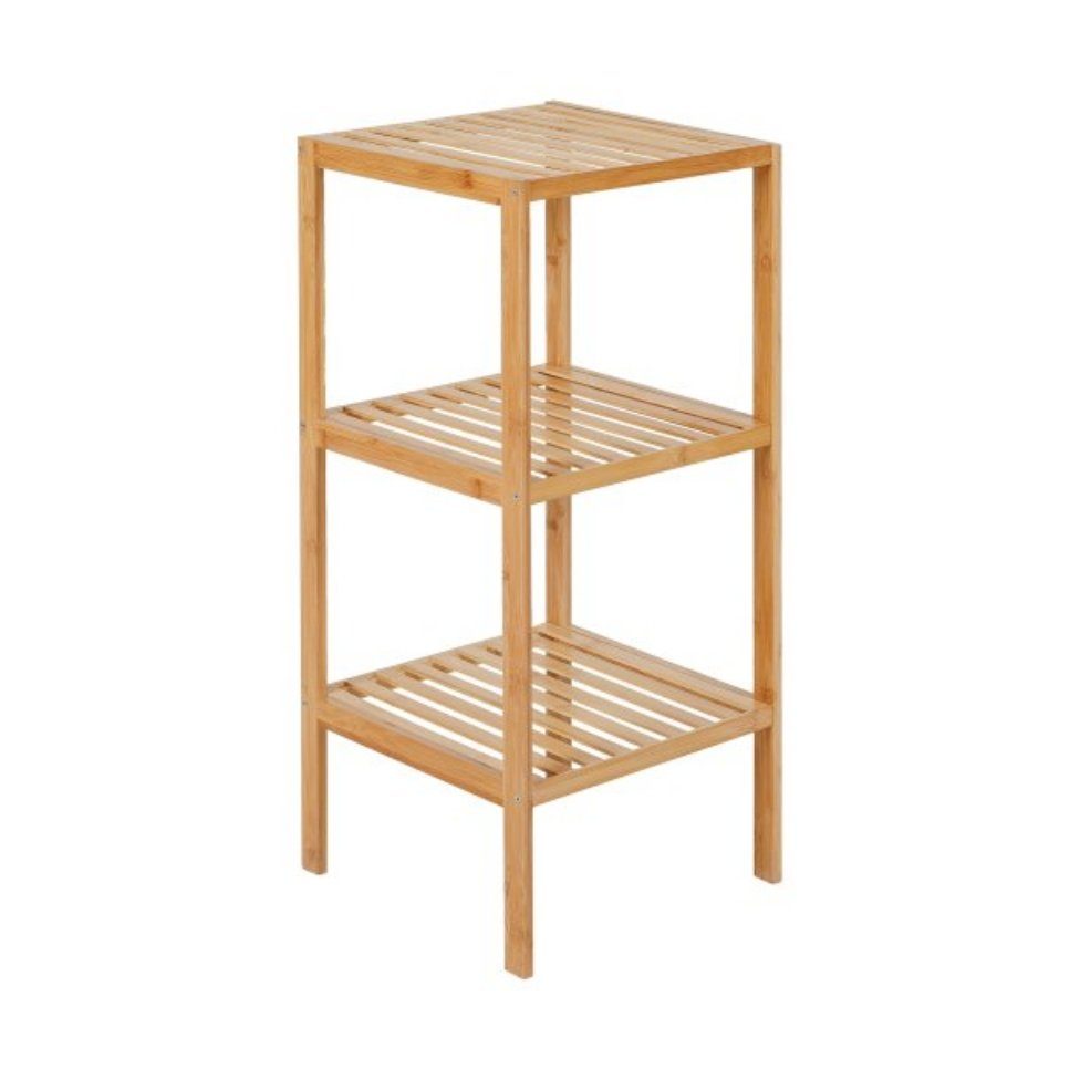 axentia Badregal Bambusregal, 3 Ablagen, natur 134867, 1-tlg.