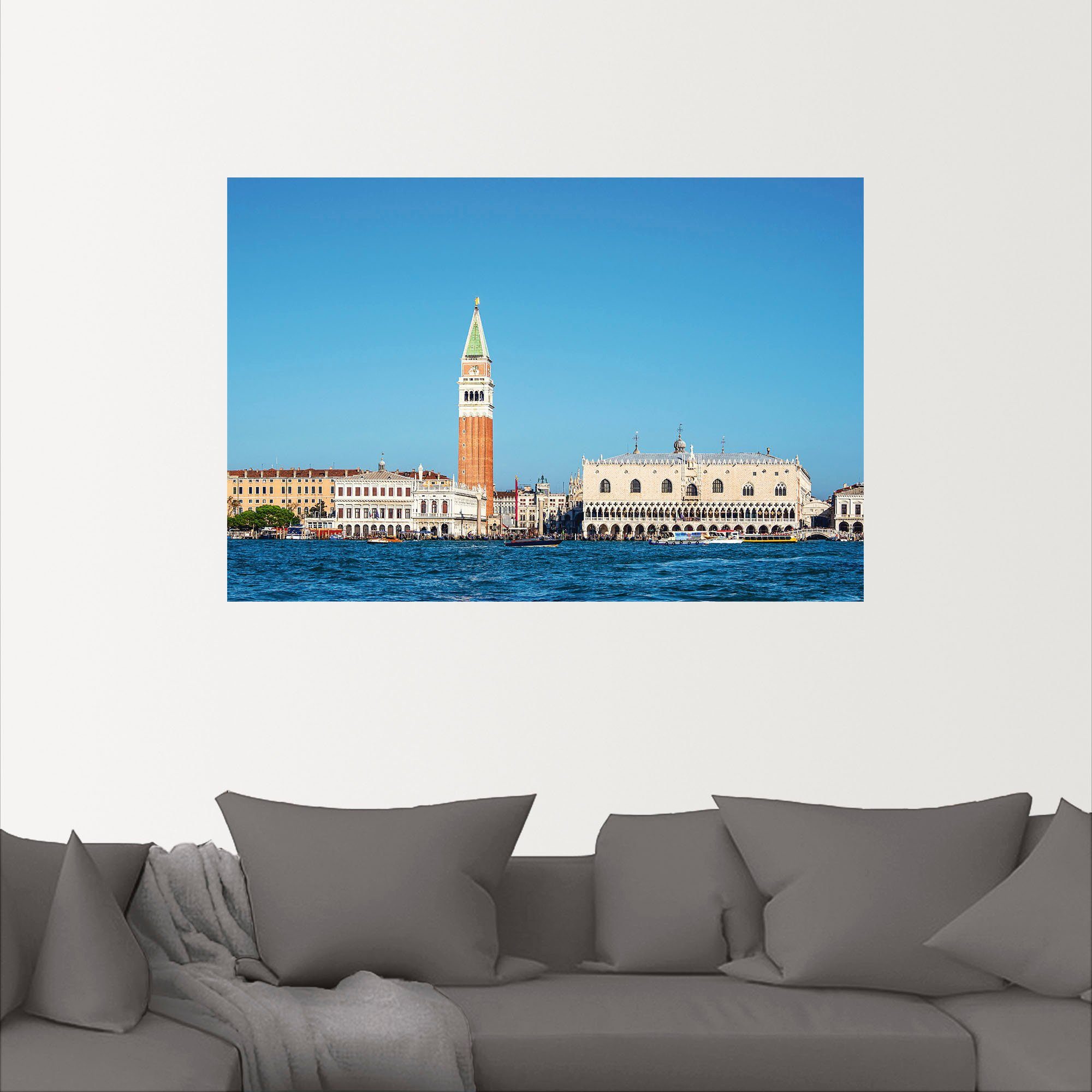 Artland Wandbild »Markusplatz mit Dogenpalast Venedig«, Venedig (1 Stück), in vielen Größen & Produktarten - Alubild / Outdoorbild für den Außenbereich, Leinwandbild, Poster, Wandaufkleber / Wandtattoo auch für Badezimmer geeignet-kaufen