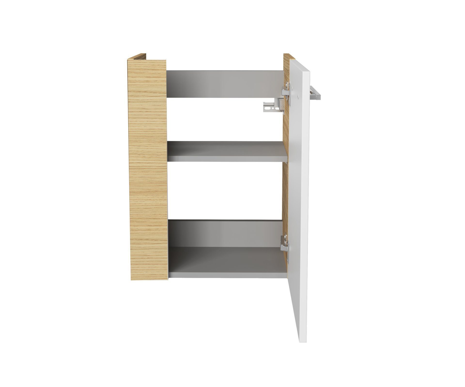Thumbnail - FACKELMANN Waschbecken SBC B. STYLE Gäste WC Set 2-teilig 45cm, Becken mit Unterschrank Braun