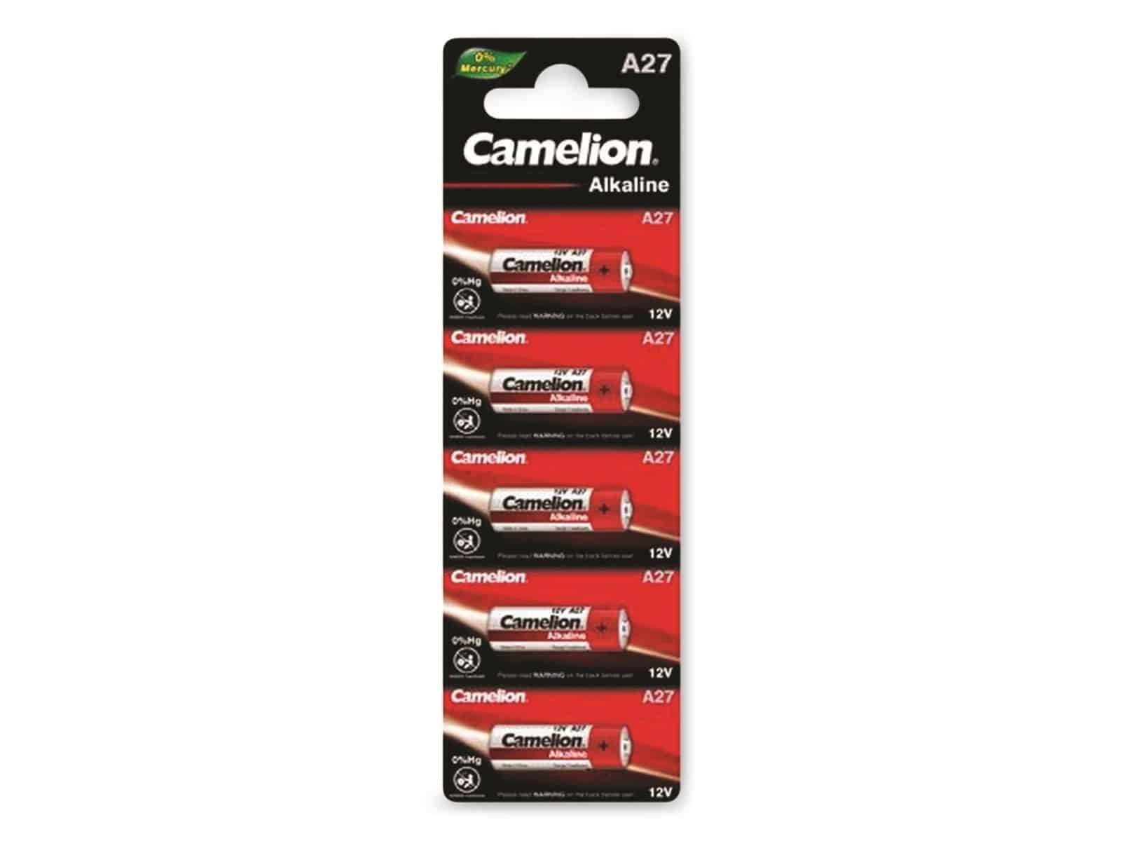 Camelion CAMELION 12V-Batterie, Plus Alkaline, A27, 5 Stück Batterie