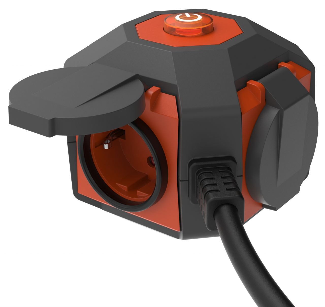 REV Ritter GmbH REV Mehrfachsteckdose 4-fach 1,4 m für Steckdosenleiste, Würfelform