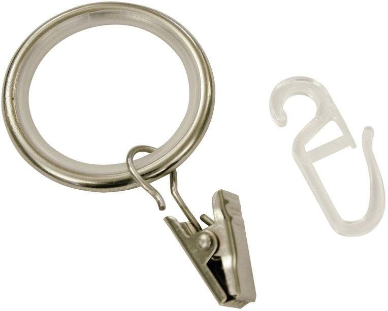 GARDINIA Gardinenring Ally, Gardinenstangen, (Set, 10-St), Serie Gardinenstangen-Set Ally Ø 19 mm