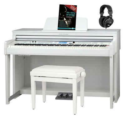 Classic Cantabile Digitalpiano DP-A 610 E-Piano Set - 88 Tasten mit Graded Hammer-Tastatur (Spar-Set, inkl. Klavierbank, Kopfhörer & Schule), 1200 Voices, USB MIDI, Bluetooth, Begleitautomatik, Aufnahmefunktion