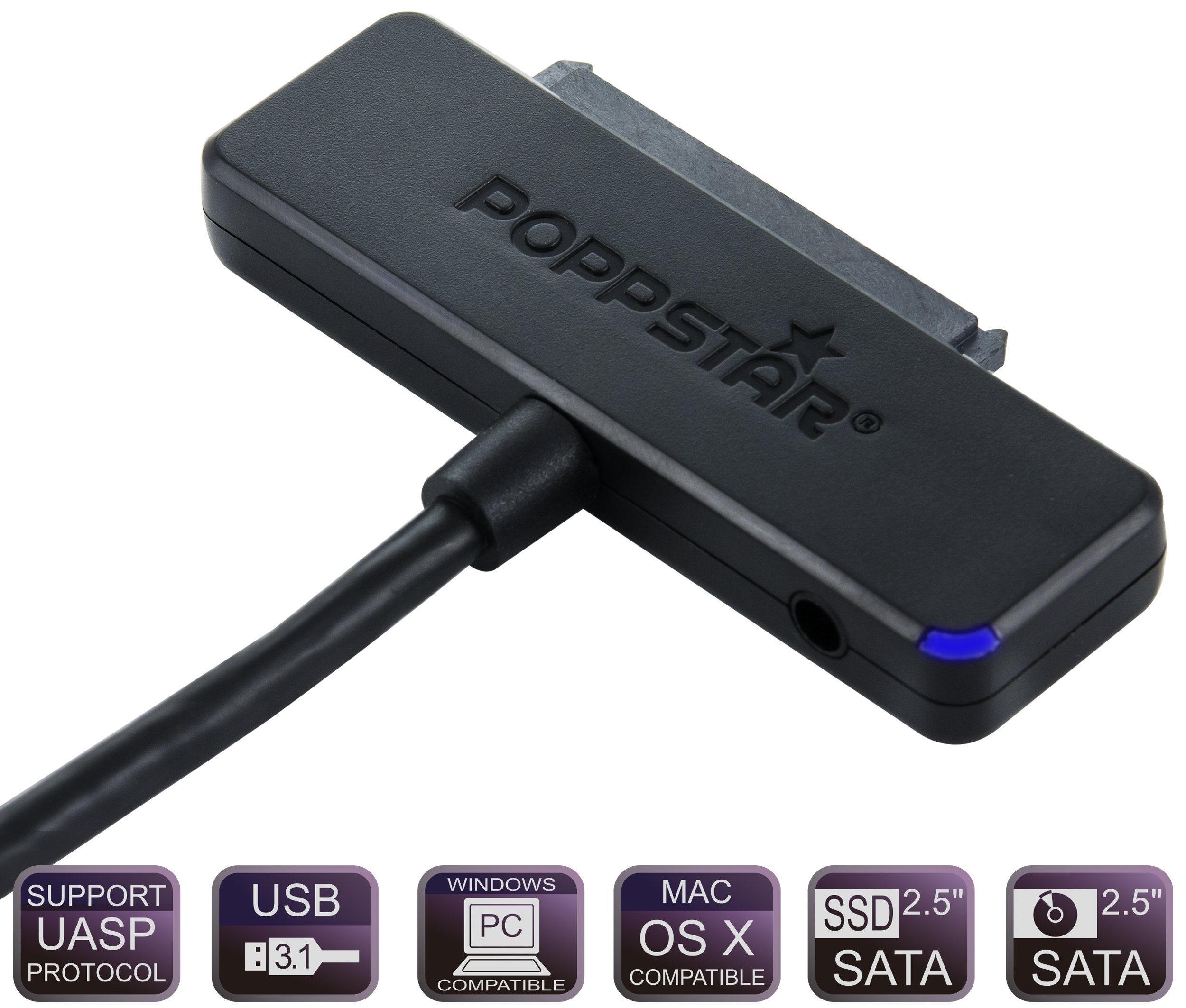 Poppstar »Anschlusskabel für externe Festplatten« USB-Adapter, USB 3.1 Gen  1 Typ A Festplattenadapter für SSD, 2,5 und 3,5" (ohne Netzteil), 1m online  kaufen | OTTO