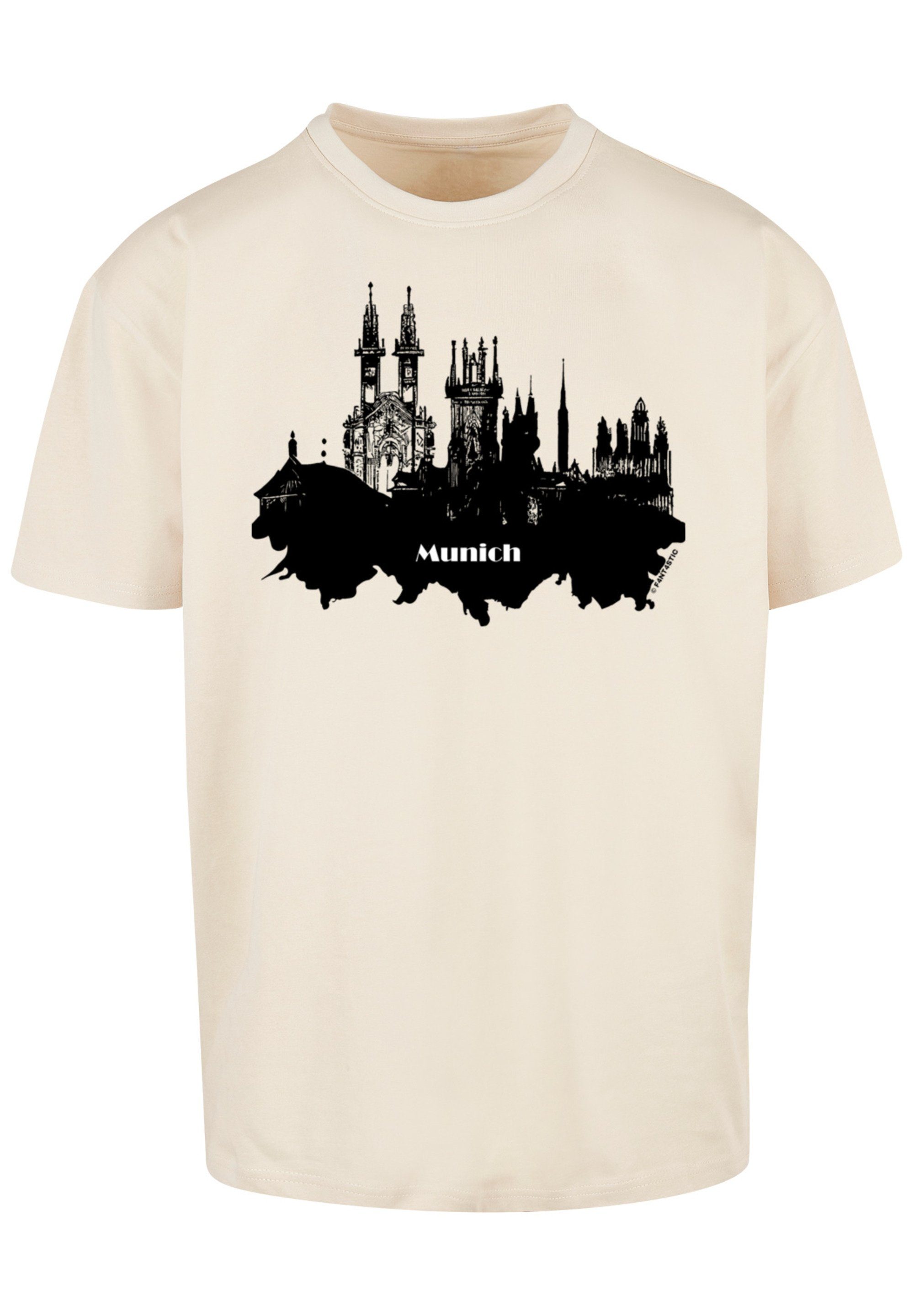 Print skyline - Cities T-Shirt sand F4NT4STIC Collection Munich