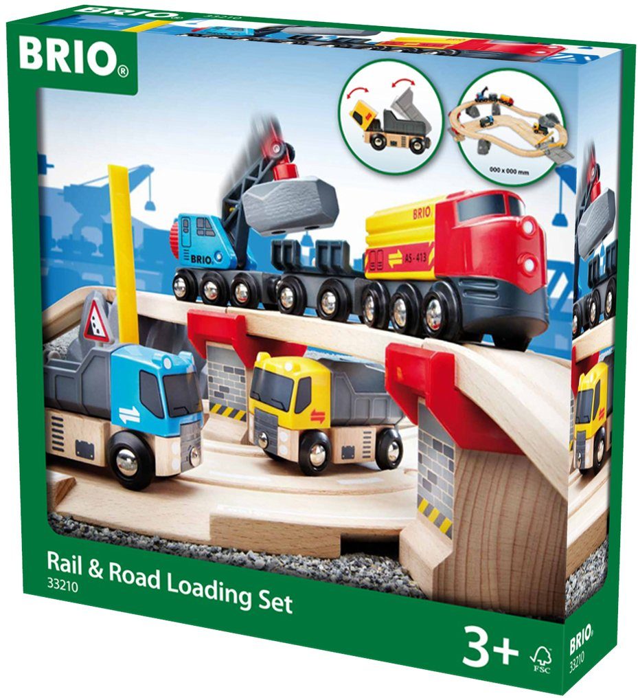 BRIO® Spielzeug-Eisenbahn BRIO® WORLD, Straßen & Schienen Steinverlade Set, günstig online kaufen