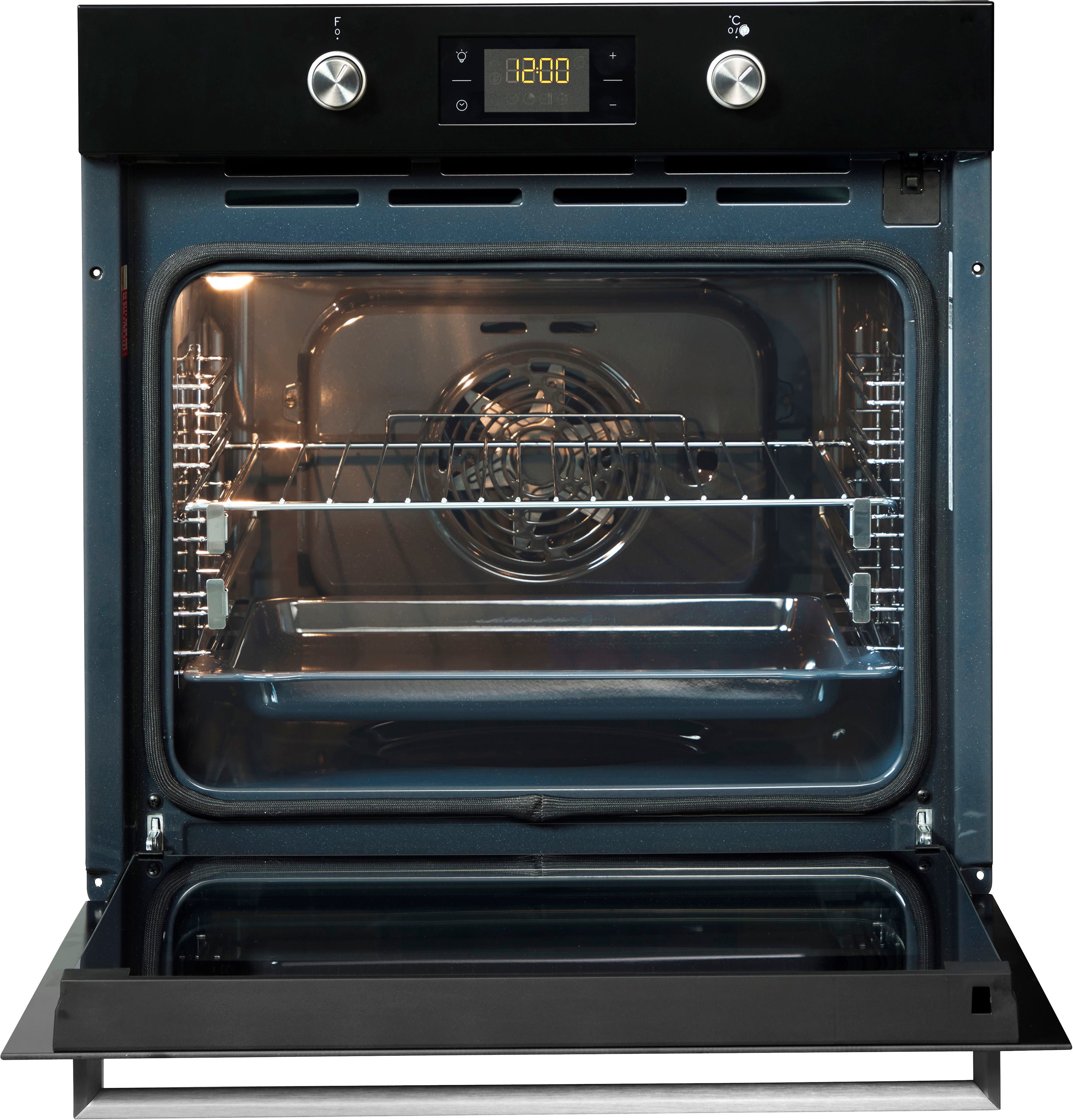 Privileg Backofen-Set BAKO 450 Teilauszug, mit Turn&Cook BLACK, Pyrolyse-Selbstreinigung