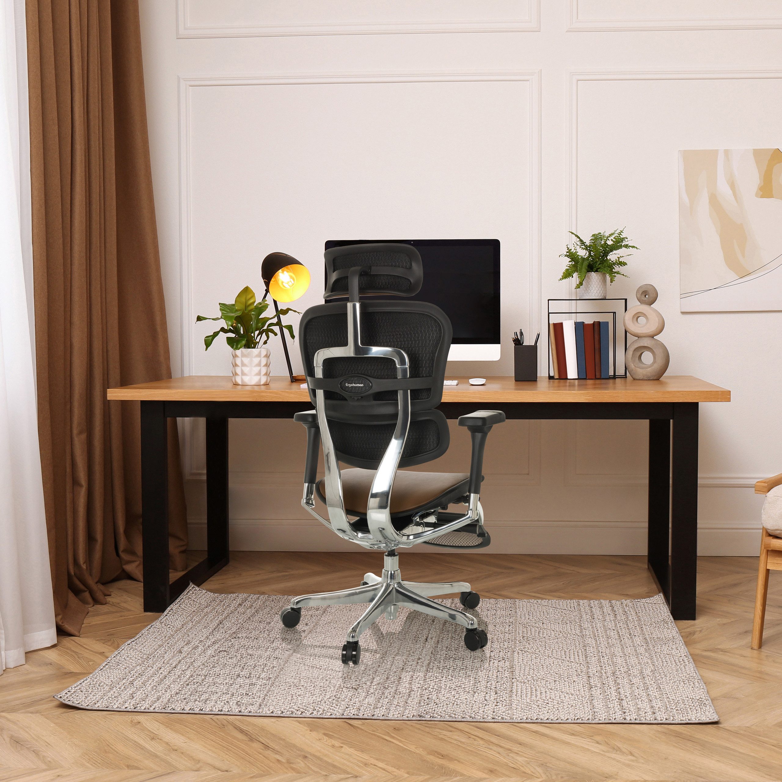 hjh OFFICE Drehstuhl Luxus Chefsessel ERGOHUMAN PLUS LEGPRO GEN2 Leder (1 St), Profi Bürostuhl Schreibtischstuhl ergonomisch