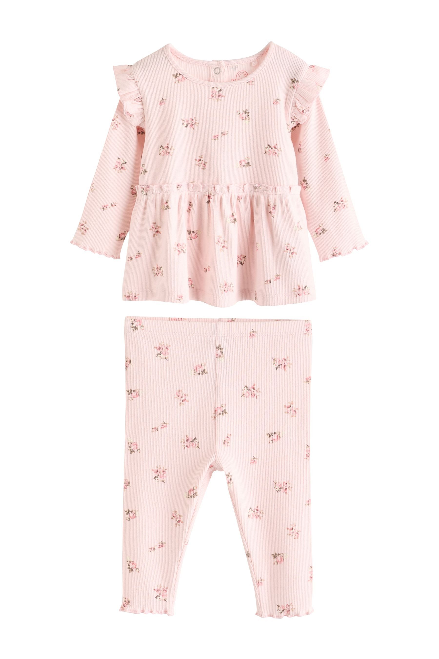 Shirt & Leggings Langärmeliges Babyoberteil und Leggings, Set