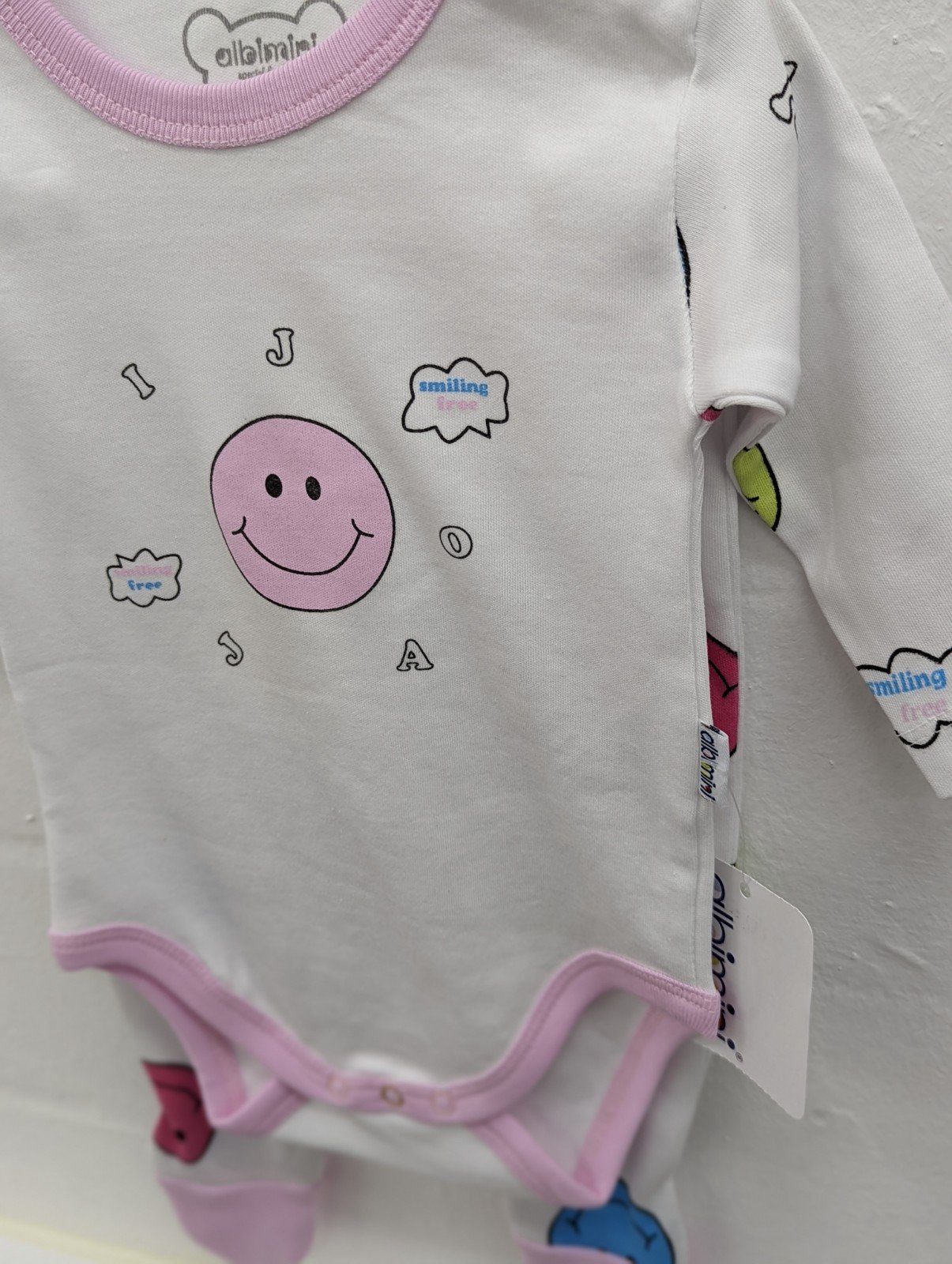 Baby 3-teilig Anzug Pink Hose-Body/Overall-Tuch albimini Kinderanzug