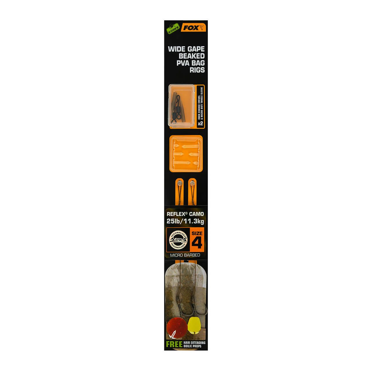 Vorfachschnur Fox Edges Wide Gape PVA Fertigrig Karpfenvorfach