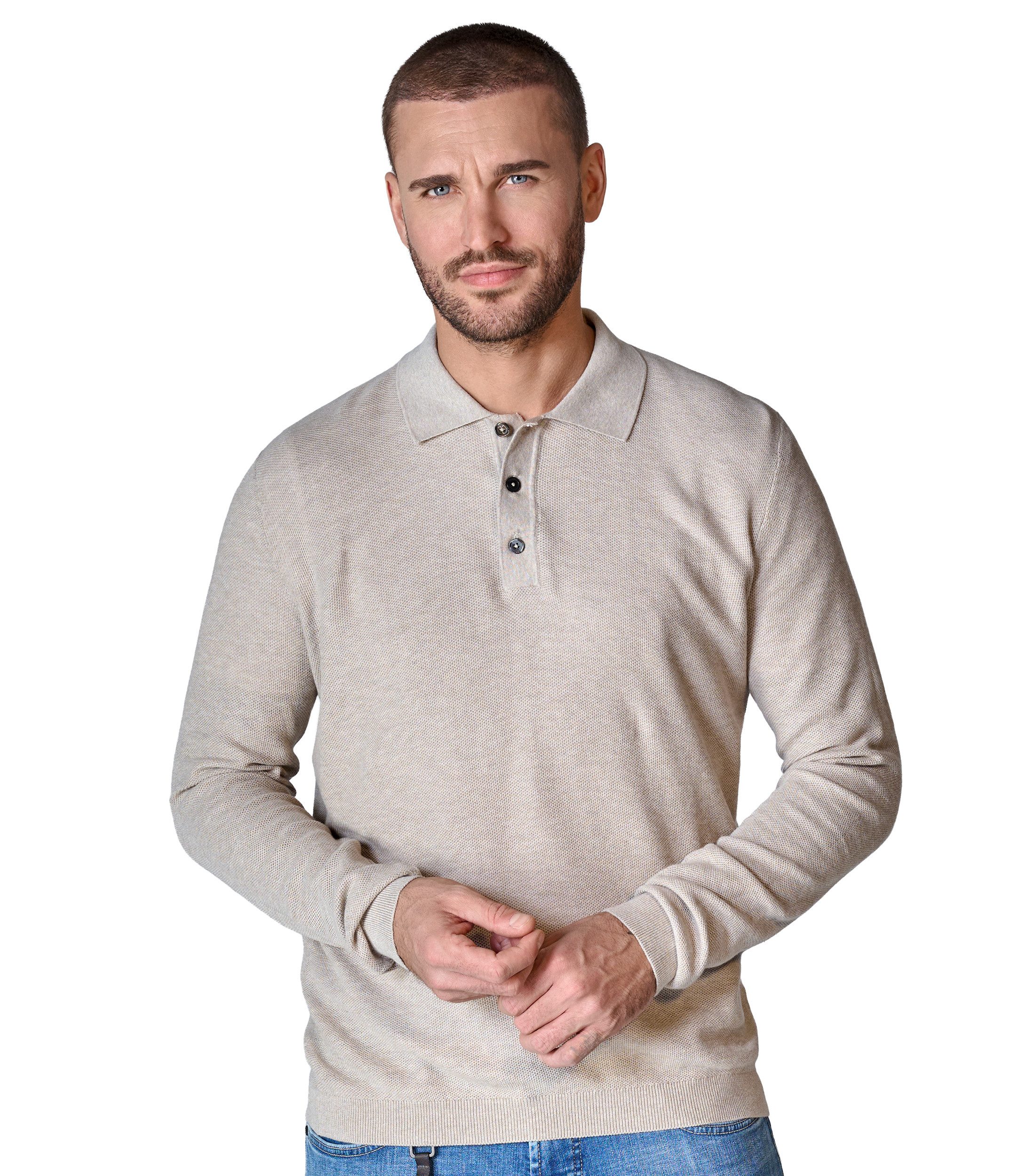 CASAMODA Langarm-Poloshirt CASAMODA Polo-Shirt Langarm uni