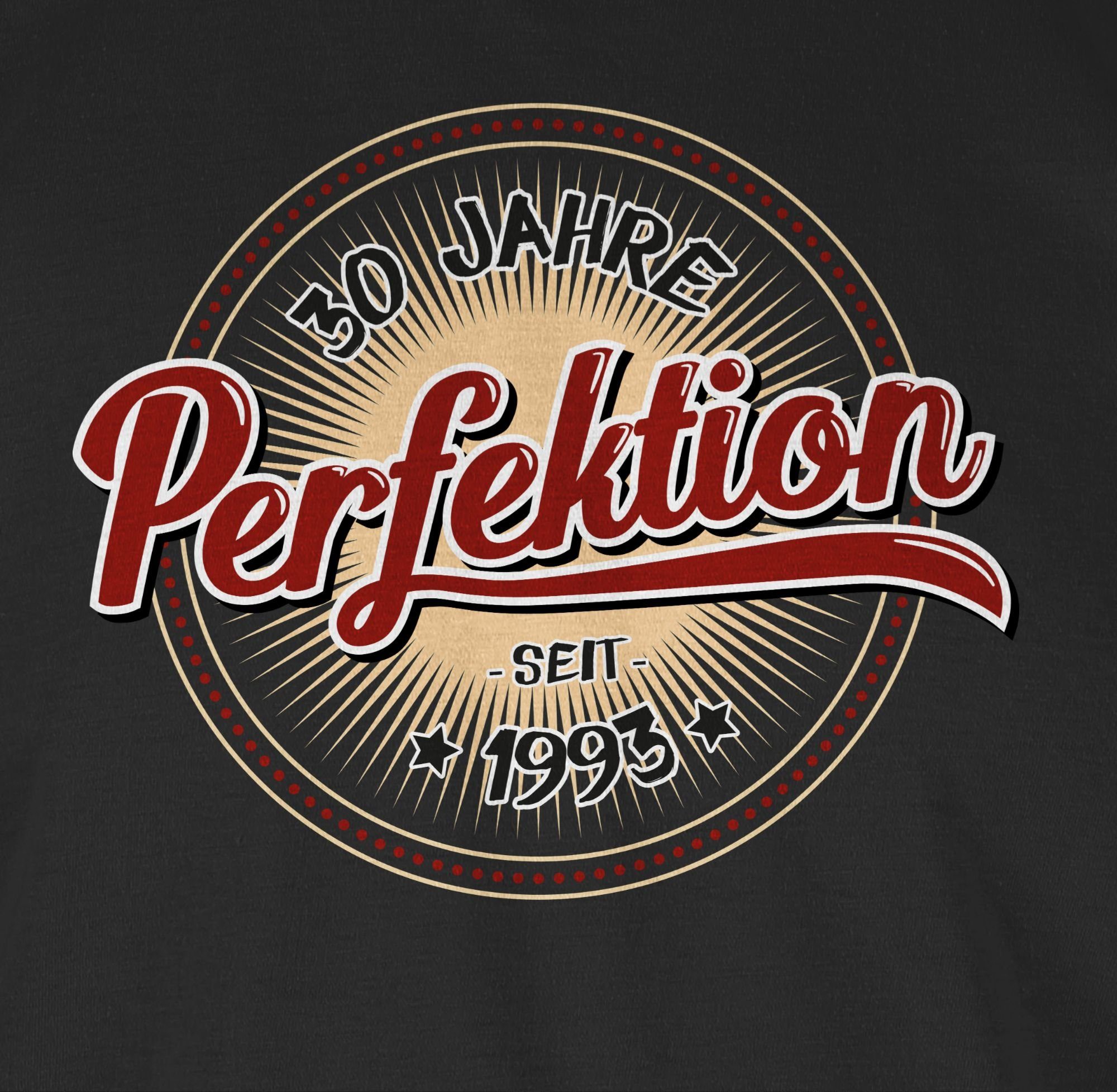 seit 1993 Dreißig Geburtstag Jahre T-Shirt 1 Perfektion 30. Schwarz Shirtracer