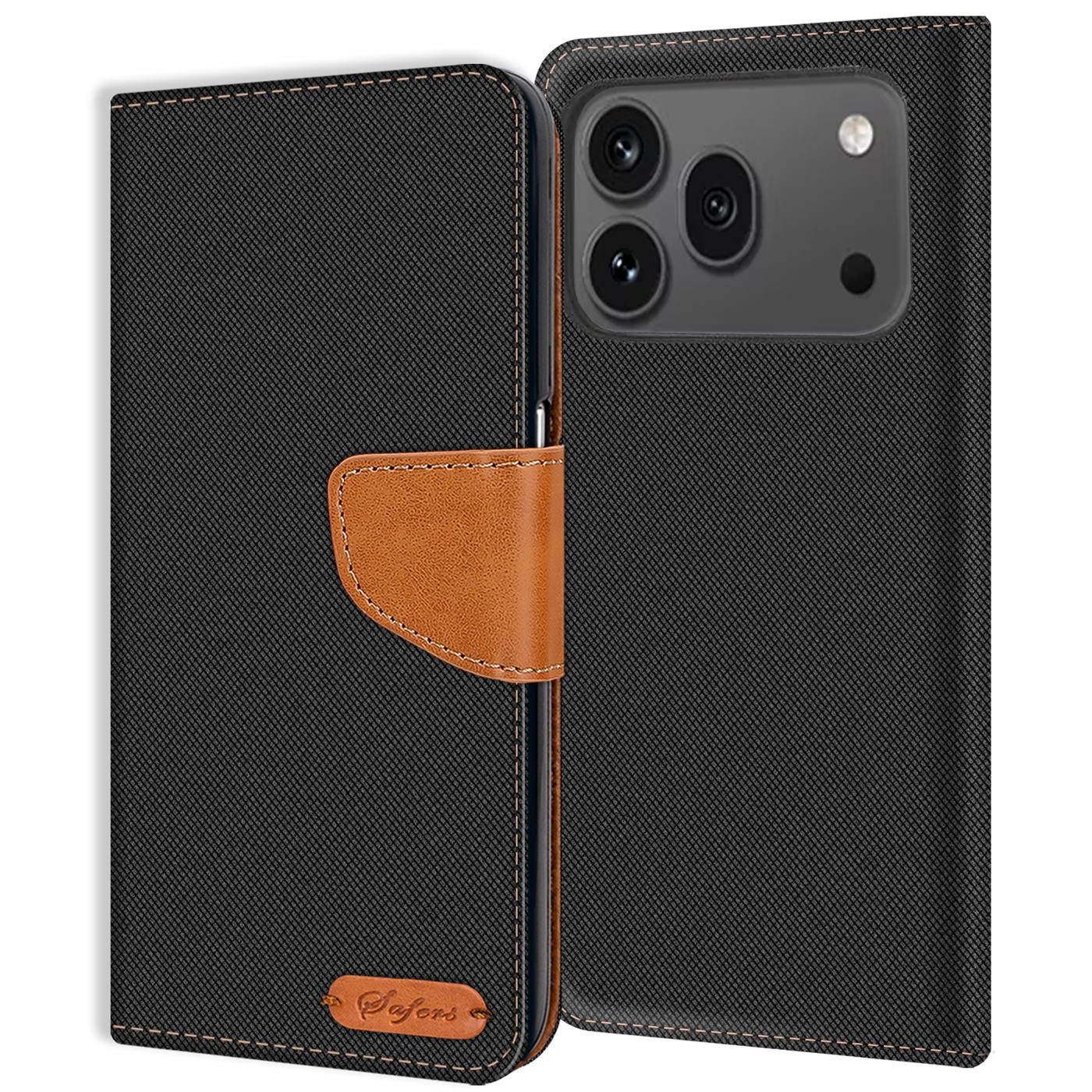 CoolGadget Handyhülle Denim Schutzhülle Flip Case für Honor 600 Pro 6,57 Zoll, Book Cover Handy Tasche Hülle für Honor 600 Pro Klapphülle