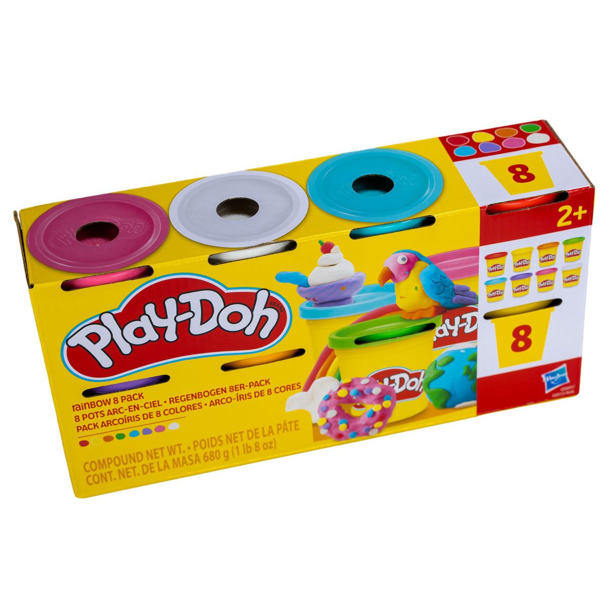 Play-Doh Knete Play-Doh Knetwerkzeug Presse Fun Factory mit 8er Pack Knete Regenbogen