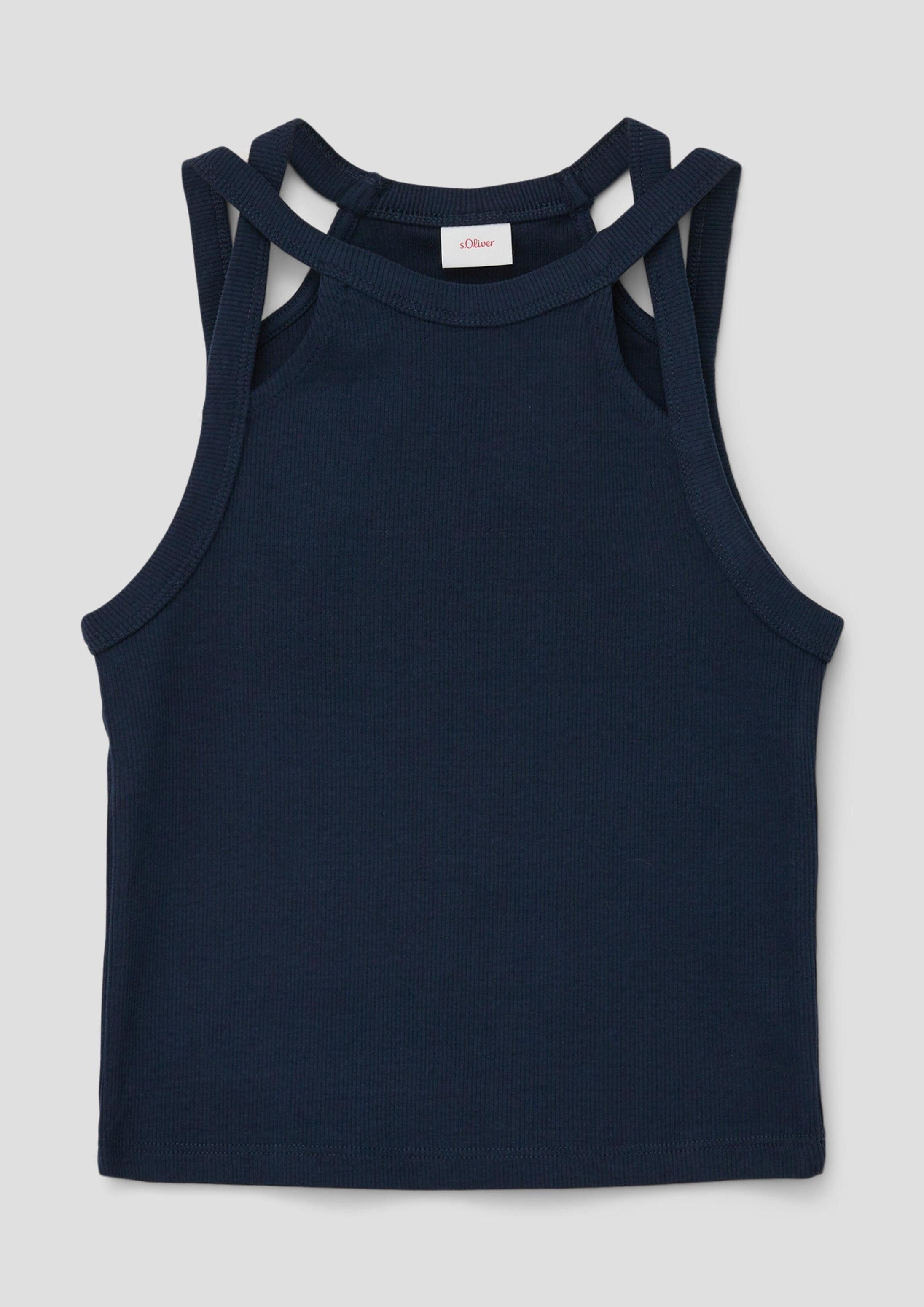 s.Oliver Muskelshirt T-Shirt Ärmelloses Shirt mit Cut-Out-Details
