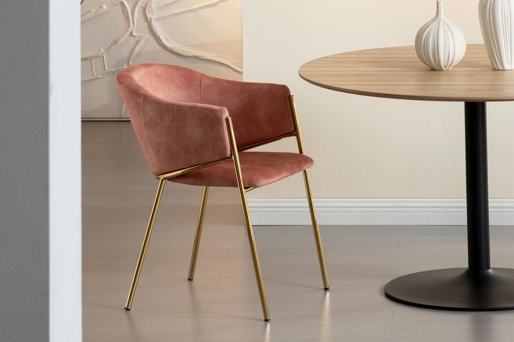 riess-ambiente Esszimmerstuhl NOBLESSE rosé / gold günstig online kaufen