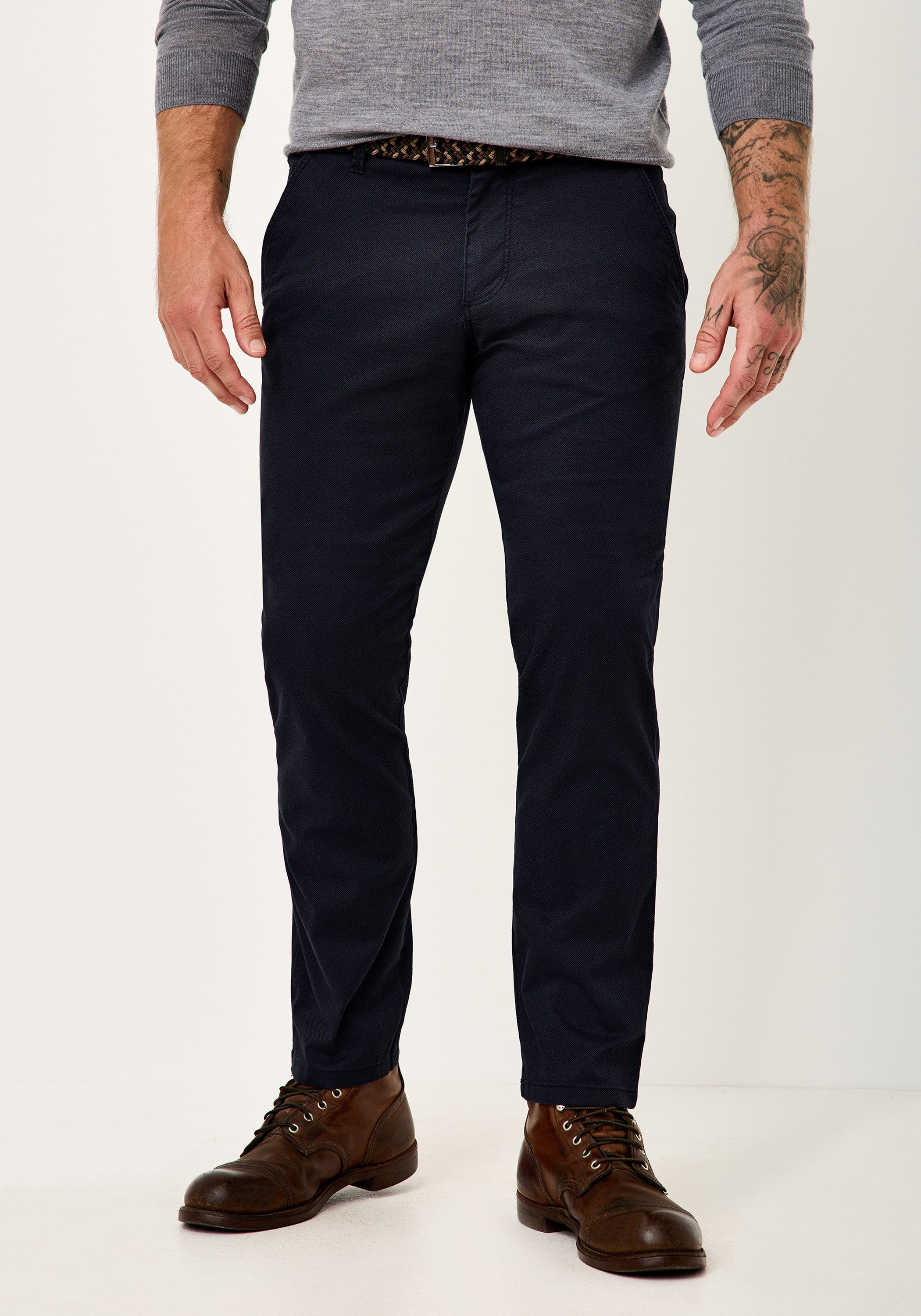 Redpoint Chinohose ODESSA Regular Chinohose mit elastischem Bund und dezentem Print