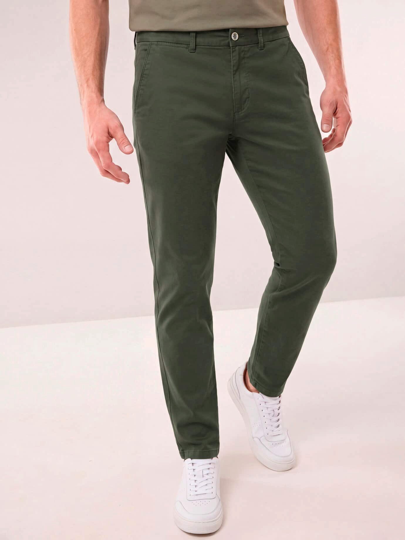 Walbusch Chinohose Herren Elastische Chino aus Baumwolle Modern Fit Flex-Bund (3 cm), Safetasche, pflegeleichter Twill, Kurzgröße