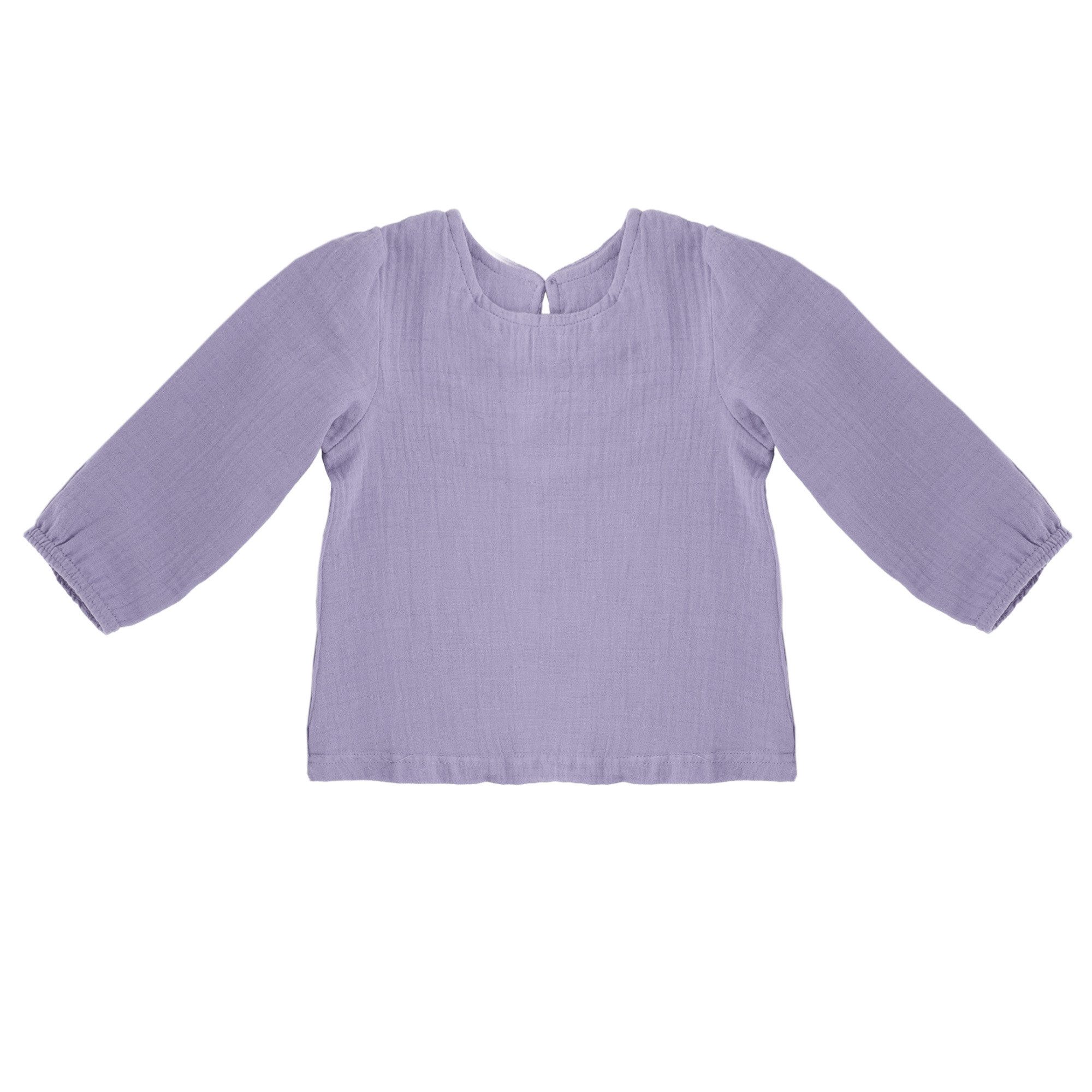 MAXIMO Shirtbluse GOTS MINI GIRL-Bluse langer Ärmel, Musselin (1-tlg)