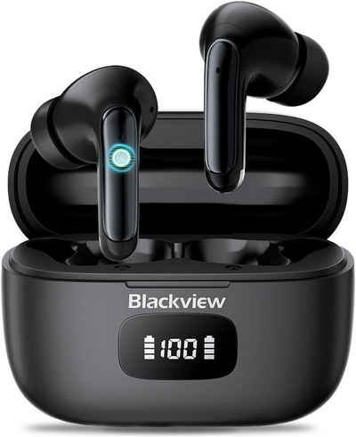 blackview Dual Noise Cancelling, Touch Sensoren In-Ear-Kopfhörer (Transparenzmodus ermöglicht das Hören der Umgebung, ideal für Sicherheit beim Sport., Adaptive Audio für Hörerlebnis, Lange Akkulaufzeit Stabile Verbindung)