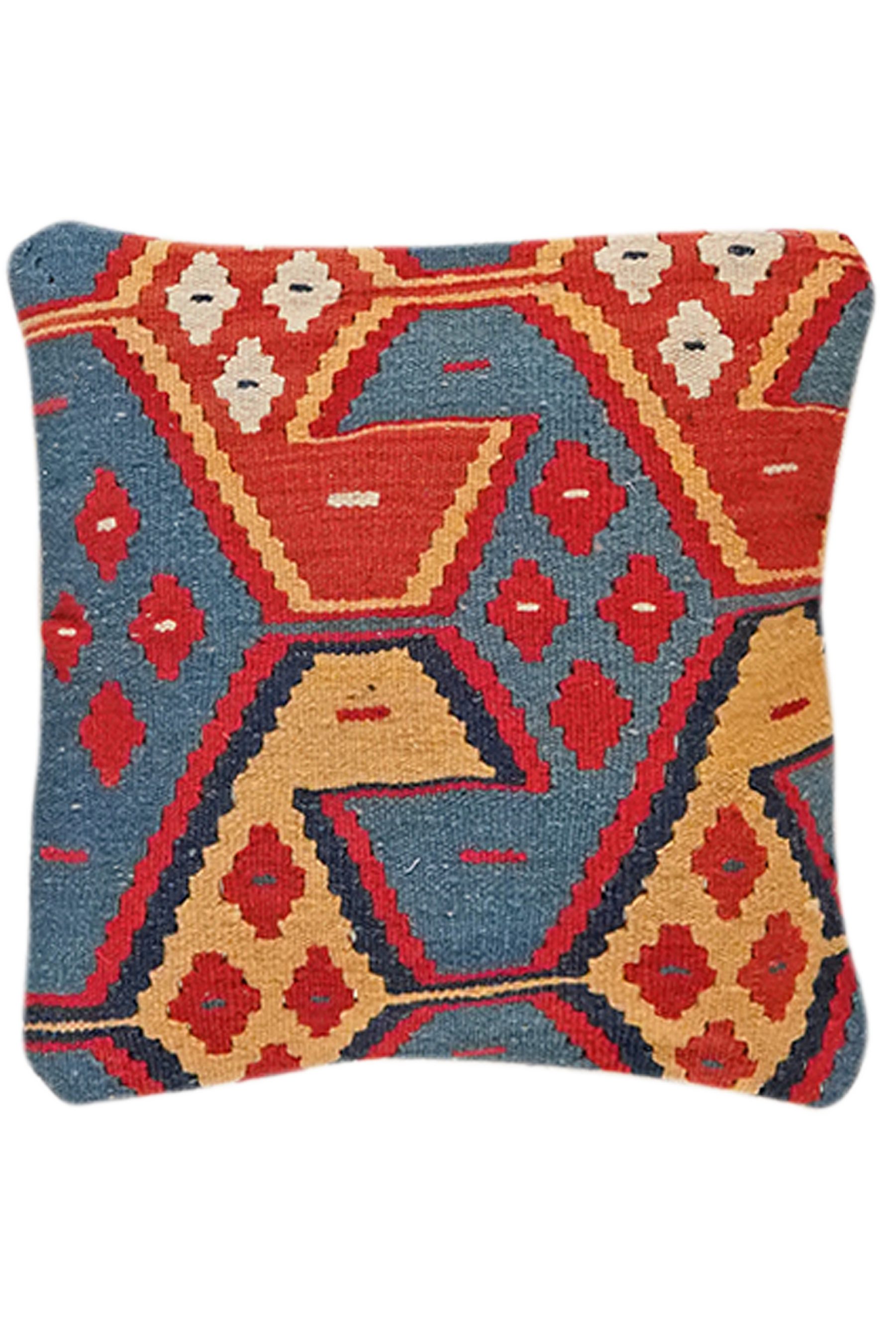 Rugtales Kissenbezüge Kelim Kissen 40x40cm, Handgemachtes Unikat, nachhaltig und fair gefertigt