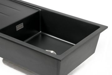 Stabilo Sanitär Küchenspüle Einbauspüle "Havanna" Granit 1000x500x200 Ablage rechts