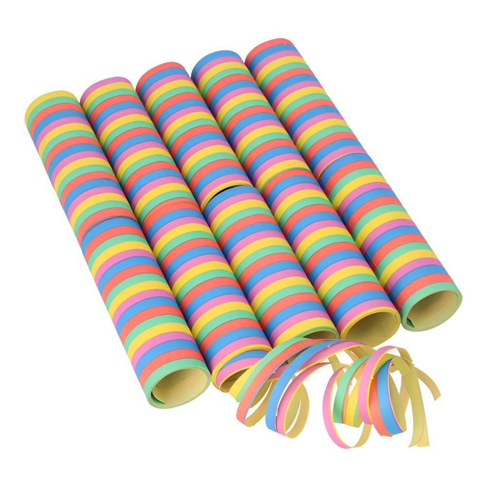 PAPSTAR Luftschlange Luftschlangen 4 m Stripes flammhemmend 10 Stk