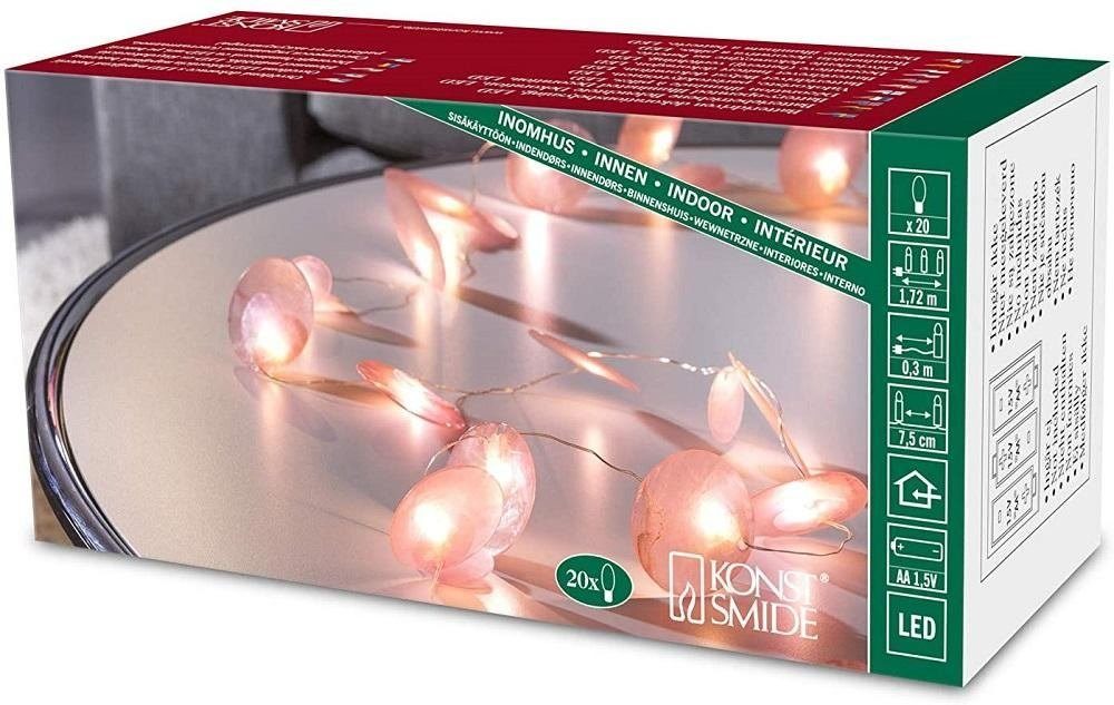 KONSTSMIDE LED-Lichterkette 3167-343 LED Dekolichterkette 20er Pink 1,7m