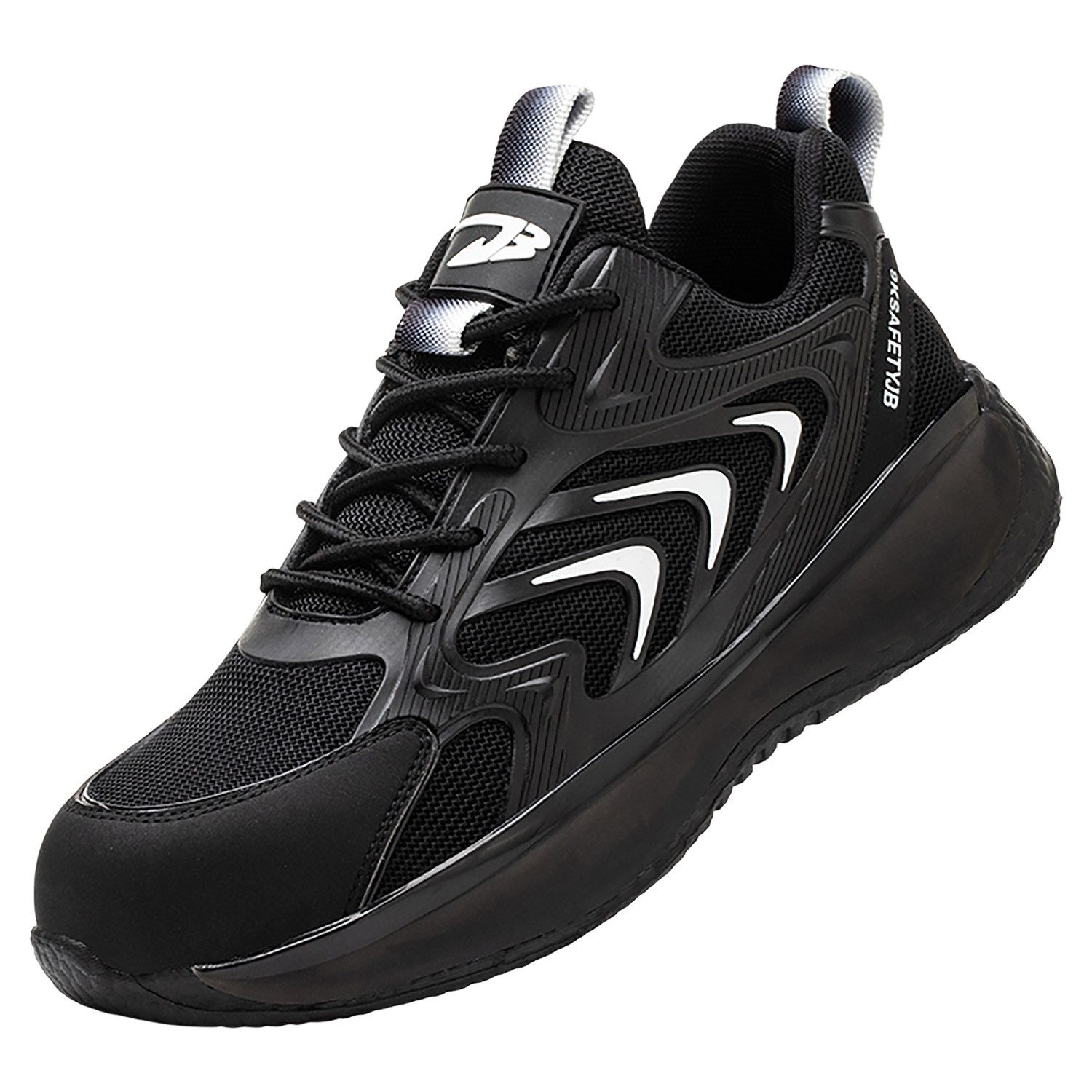 Refttenw Arbeitsschuhe Herren Bequem Stahlkappe Rutschfest Pannensicher Arbeitsschuh