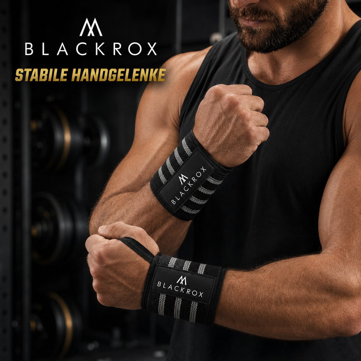 BLACKROX Handgelenkbandage [Vergleichssieger 2026] BEAST KILLER, One Size, 2er Set