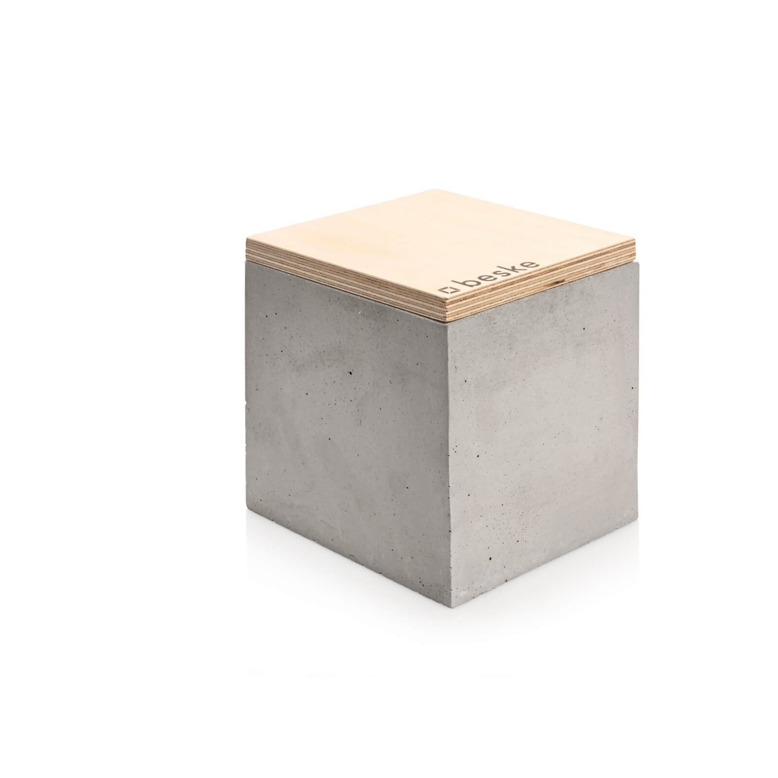 beske Outdoorkerze Betonfeuer® - Kea mit Dauerdocht Kerzenfresser Tischfeuer (13x13x13), Wachsrecycling mit besonderem Ambiente und nachhaltigem Dauerdocht