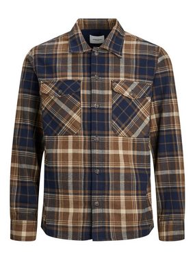 Jack & Jones Langarmhemd Kariertes Holzfäller Hemd JJEEDDIE 5848 in Braun-2