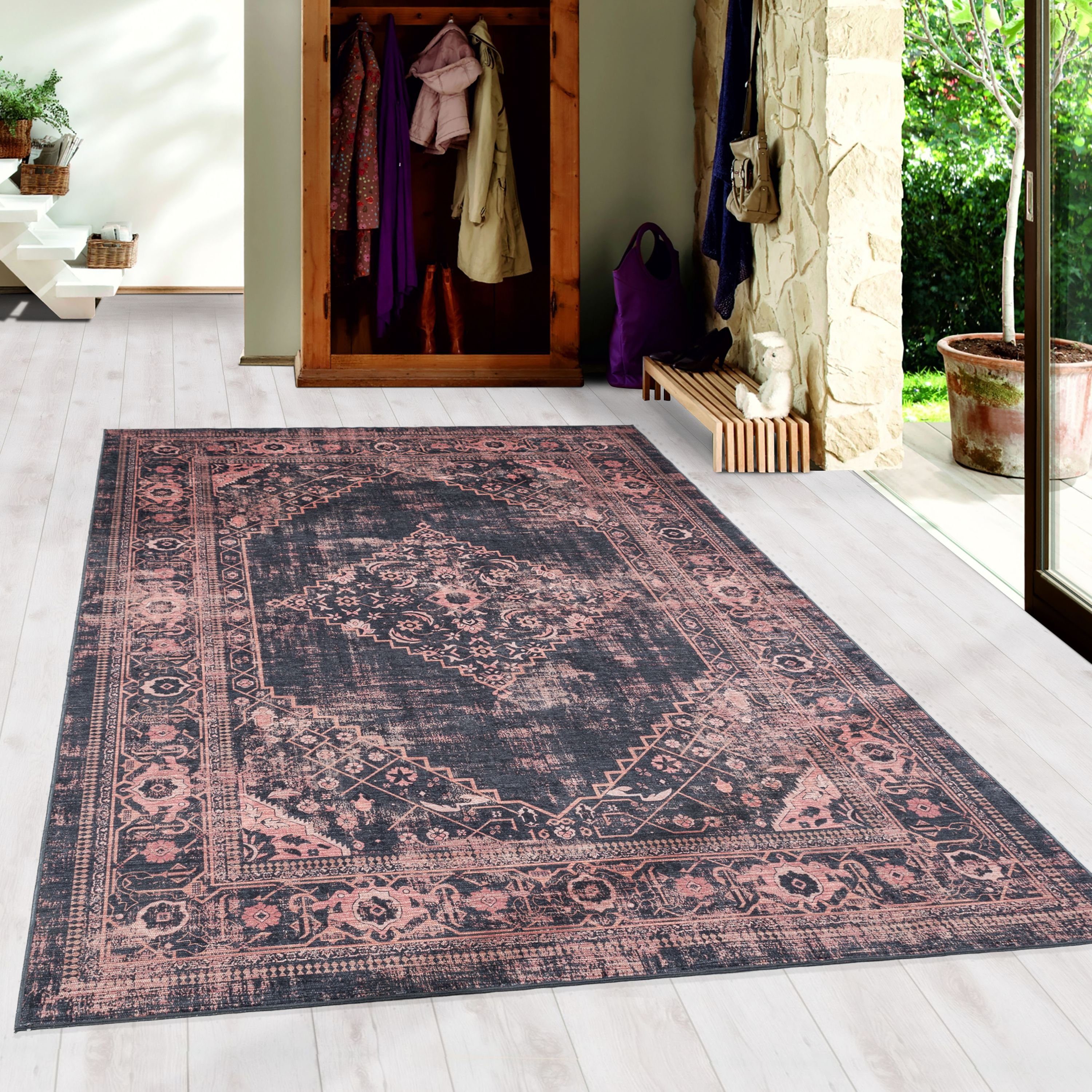 Teppich Orientalisch Design, Teppium, Läufer, Höhe: 7 mm, Teppich Wohnzimmer