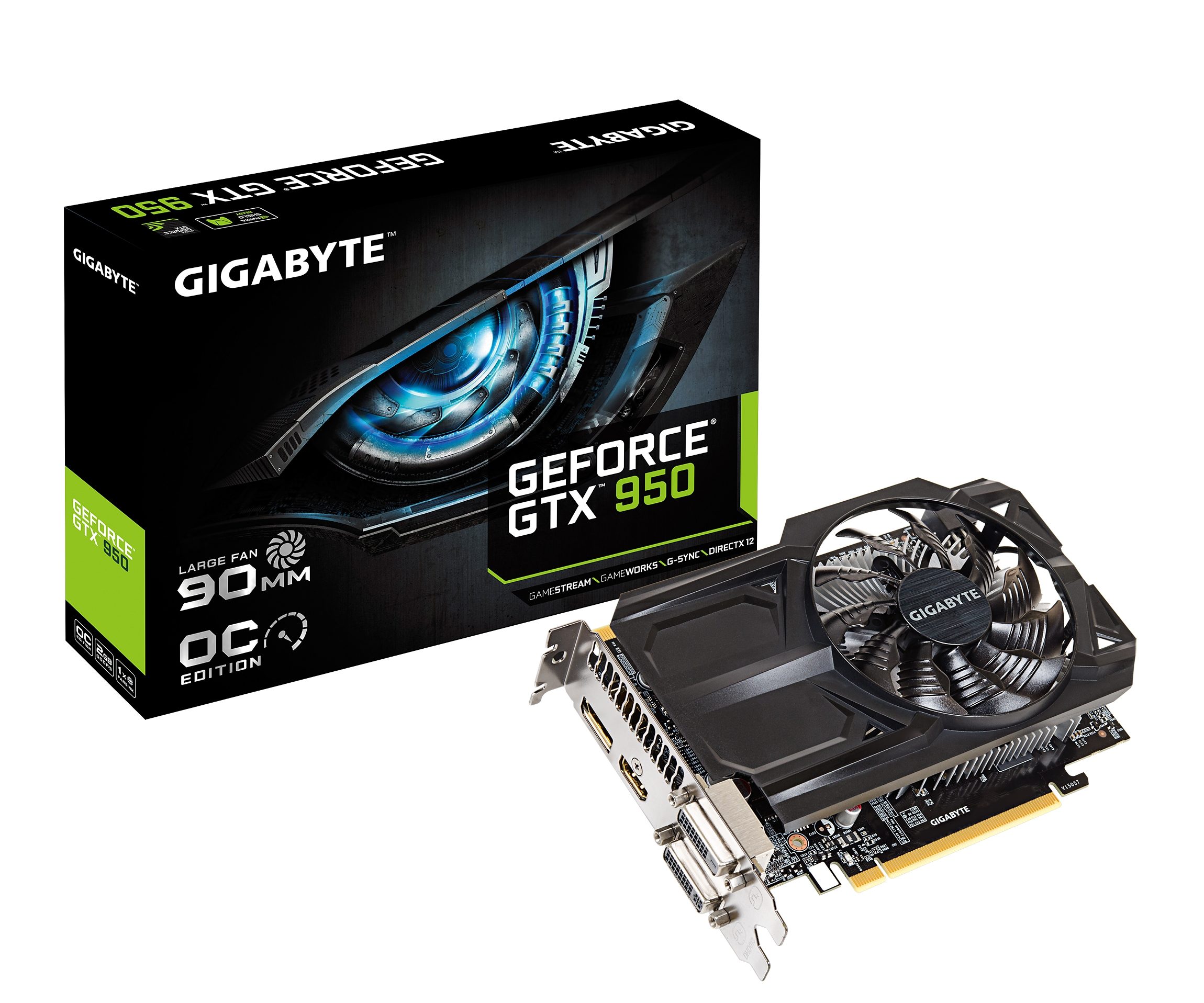 GIGABYTE Grafikkarte NVIDIA Geforce GTX 950 »GV-N950OC-2GD 2GB GDDR5 ...