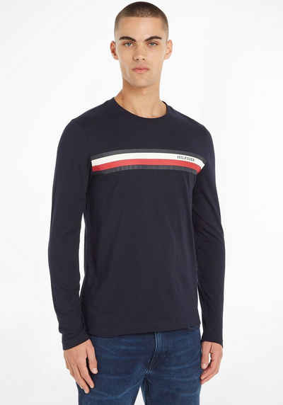 Tommy Hilfiger Langarmshirt RWB MONOTYPE CHEST STRIPE LS TEE