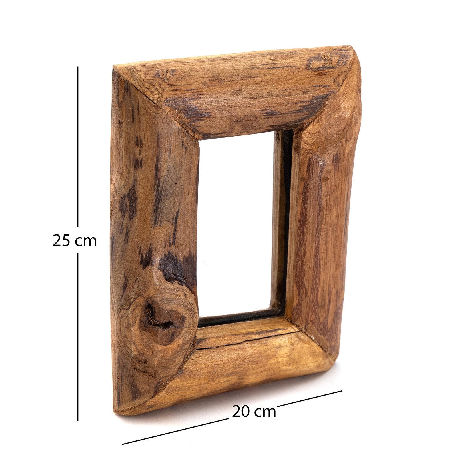 CREEDWOOD Wandspiegel HOLZ WANDSPIEGEL "BASE C", 25x20cm, Massivholz, Natur günstig online kaufen