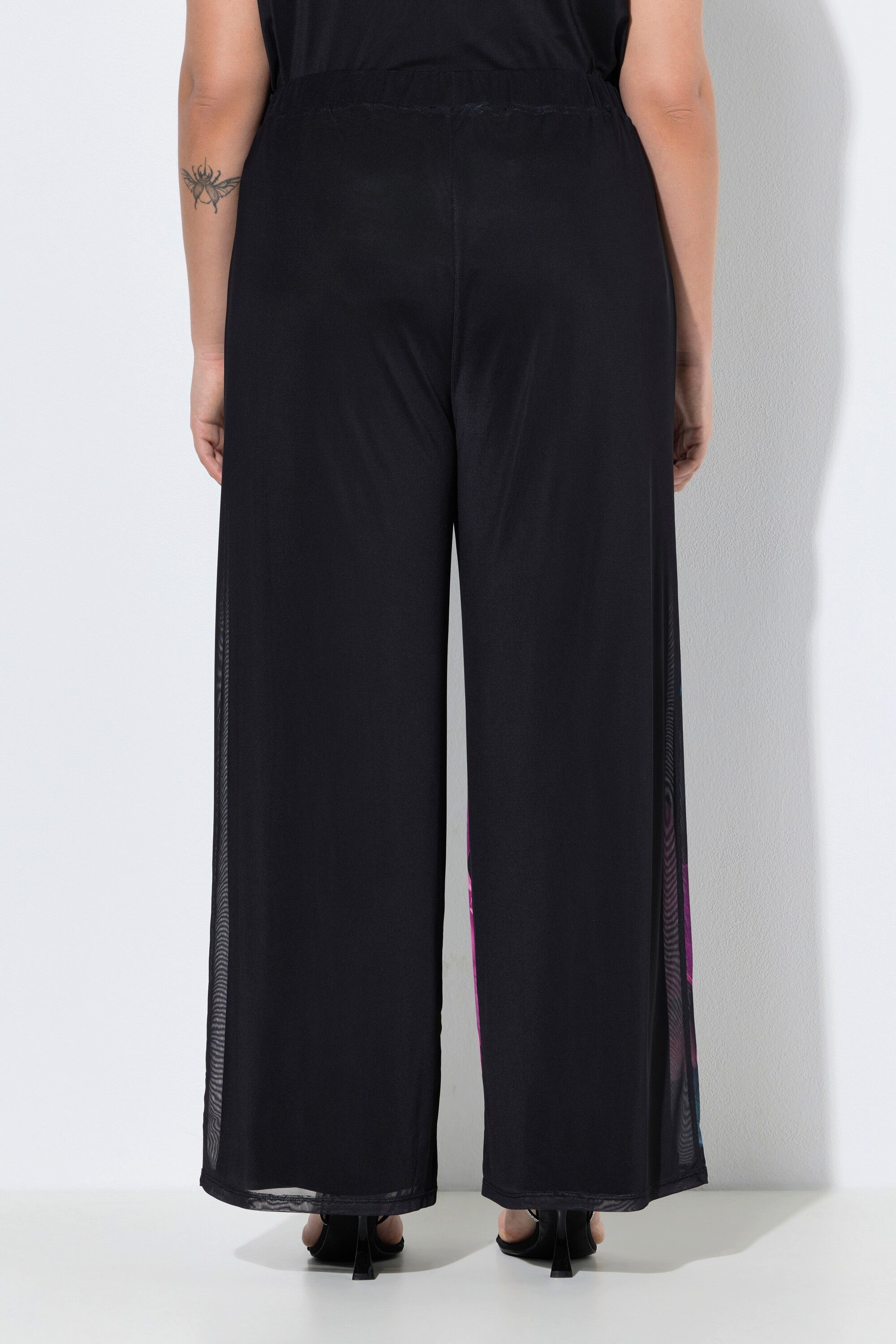 Ulla Popken Schlupfhose Chiffonhose Blüte doppellagig Elastikbund