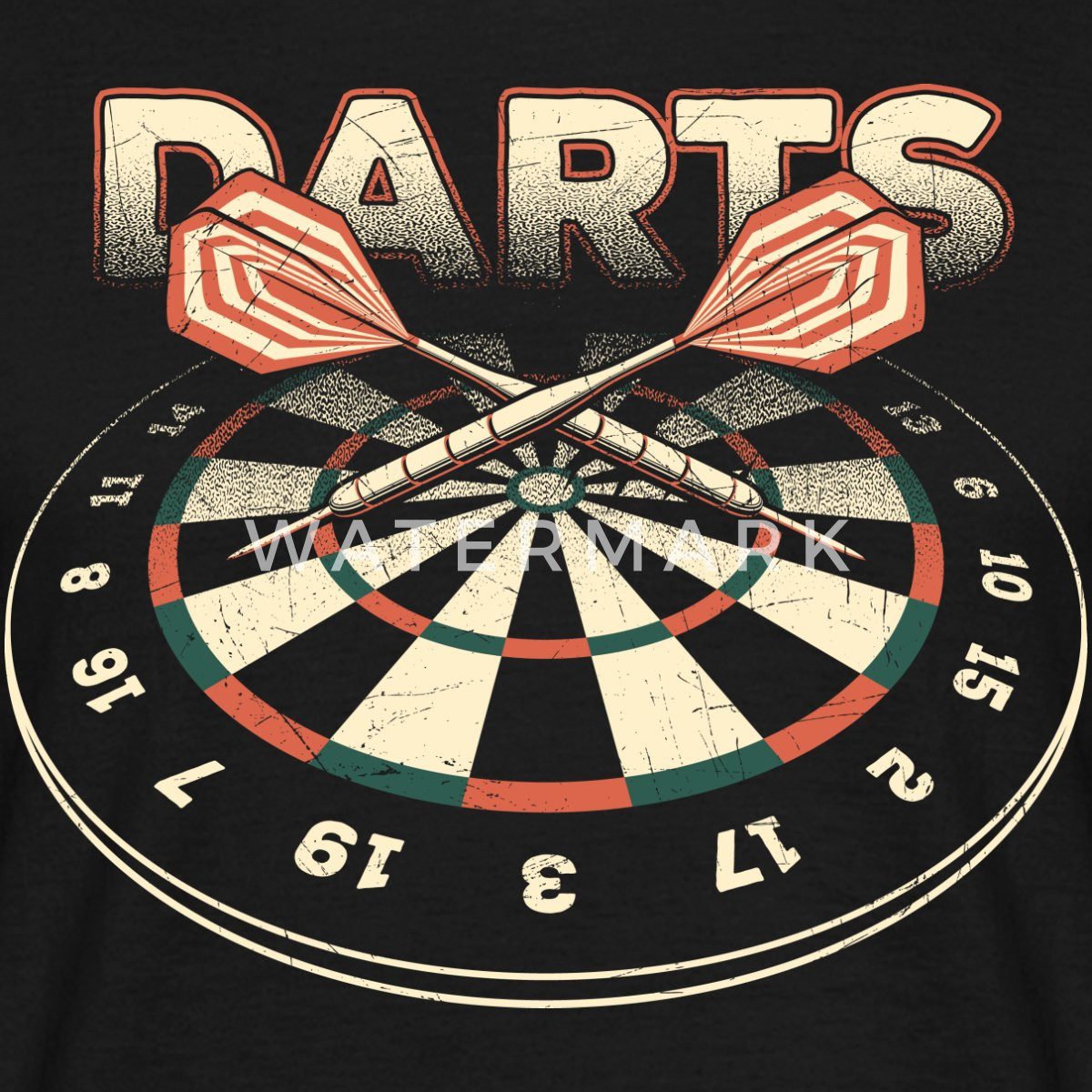 Spreadshirt T-Shirt Darts 3D Sport Dartboard Dartscheibe Männer T-Shirt (1- günstig online kaufen
