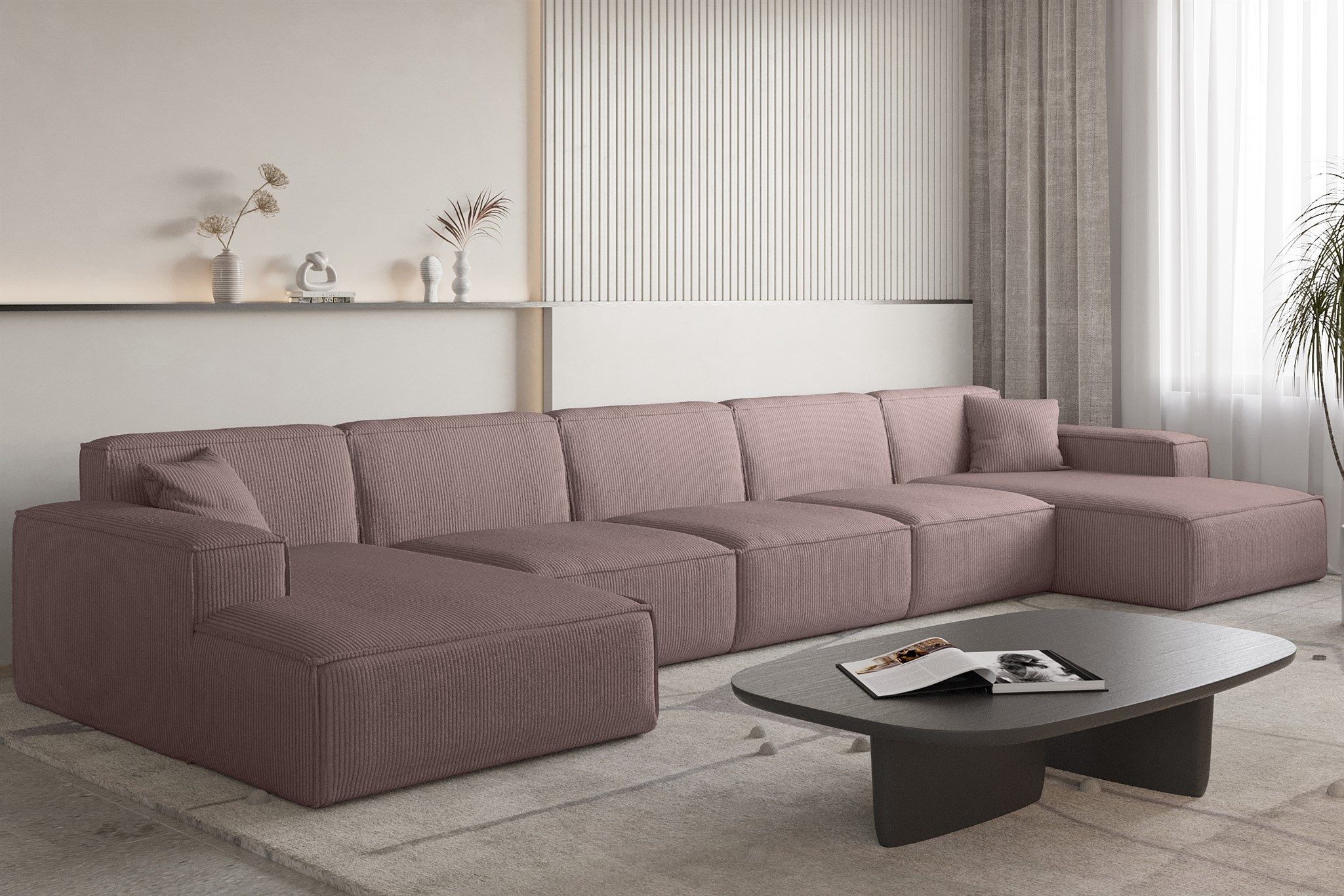 Fun Möbel Wohnlandschaft Sofa U-Form CELES günstig online kaufen