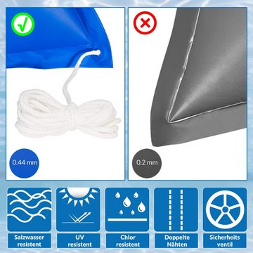 monzana Pool Poolkissen (5-tlg), 4x Poolkissen Winter XL Chlorbeständig Seil PVC Verstärktes Material