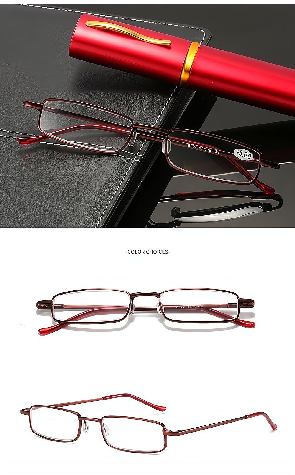 PACIEA Lesebrille Damen Herren Anti Blaulicht Ultraleicht Rechteckig Schmal